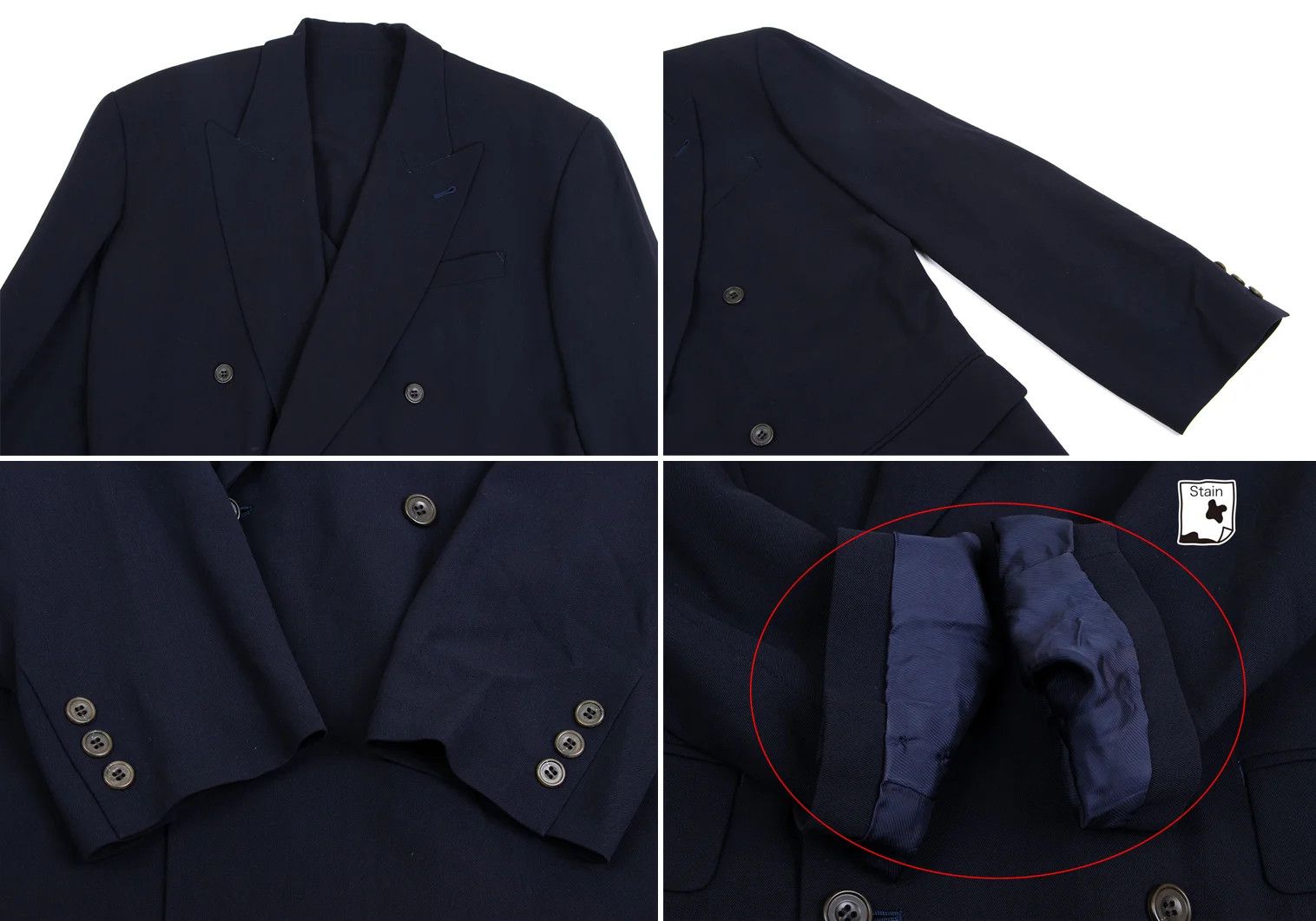 Jean Paul Gaultier Wool Double-Breasted Suit Set in Navy Size 50 Size US M / EU 48-50 / 2 - 3 Thumbnail