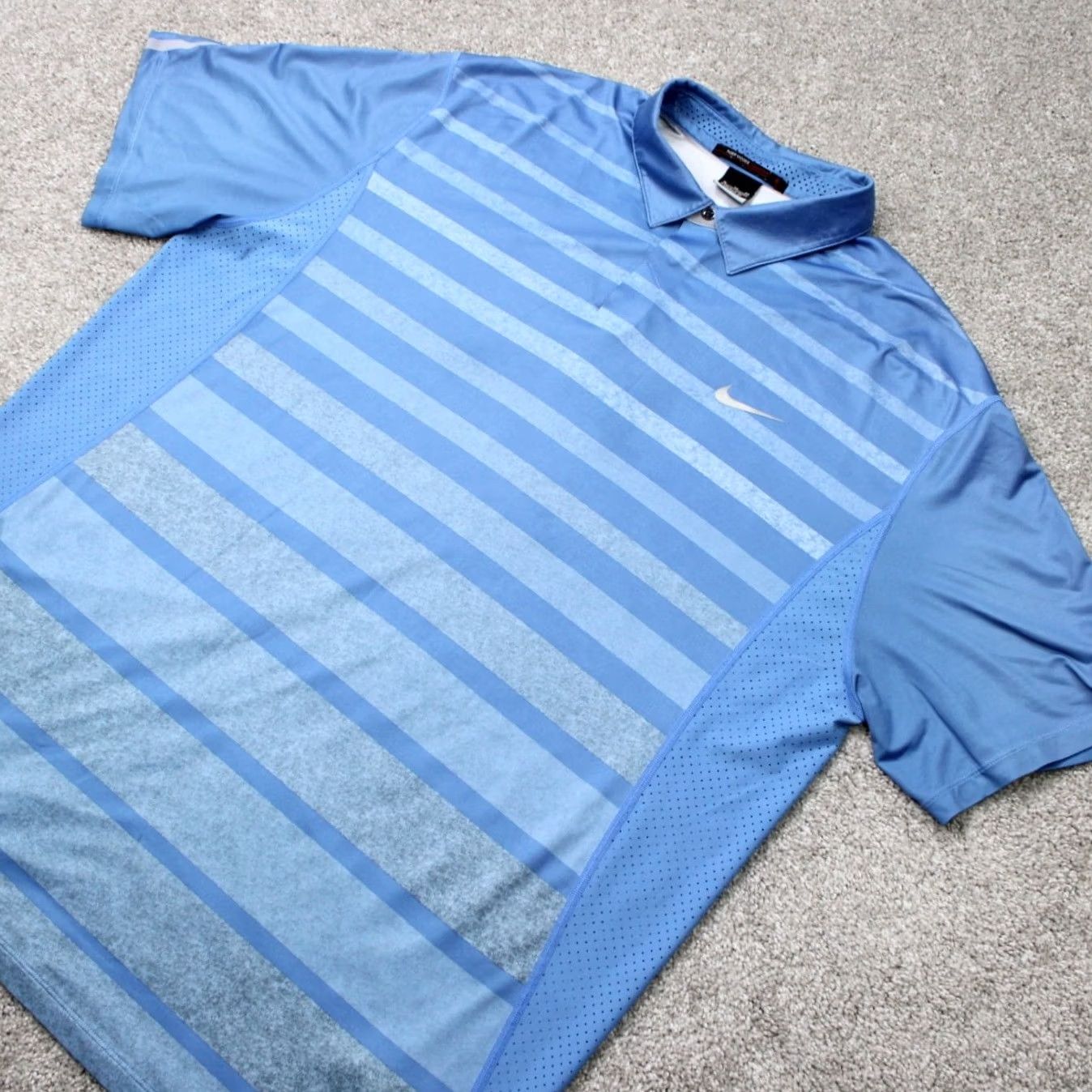 Nike Nike Tiger Woods Polo Shirt Mens XL Blue Dri-Fit Stretch Golf Short Sleeve Size US XL / EU 56 / 4 - 3 Thumbnail