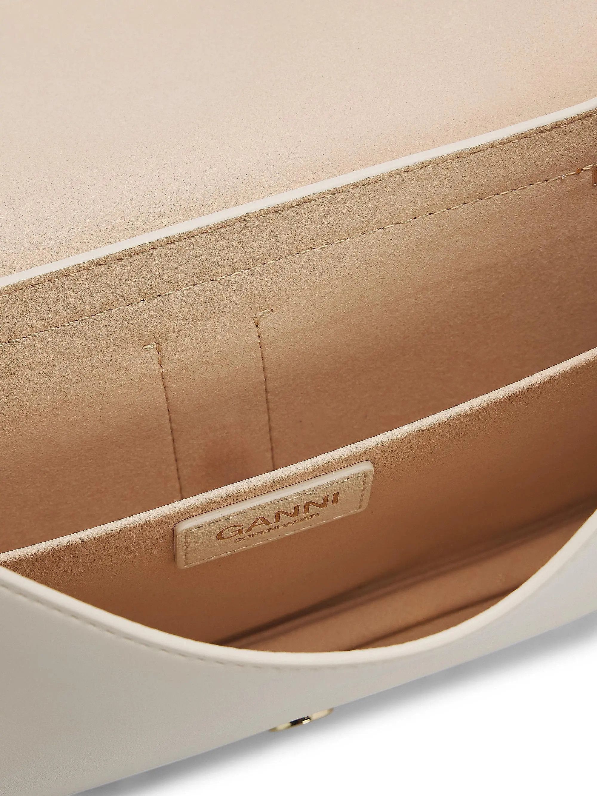 Ganni os11x0526 Size: OS / Kat Studded Shoulder Bag in Ivory Size ONE SIZE - 4 Thumbnail