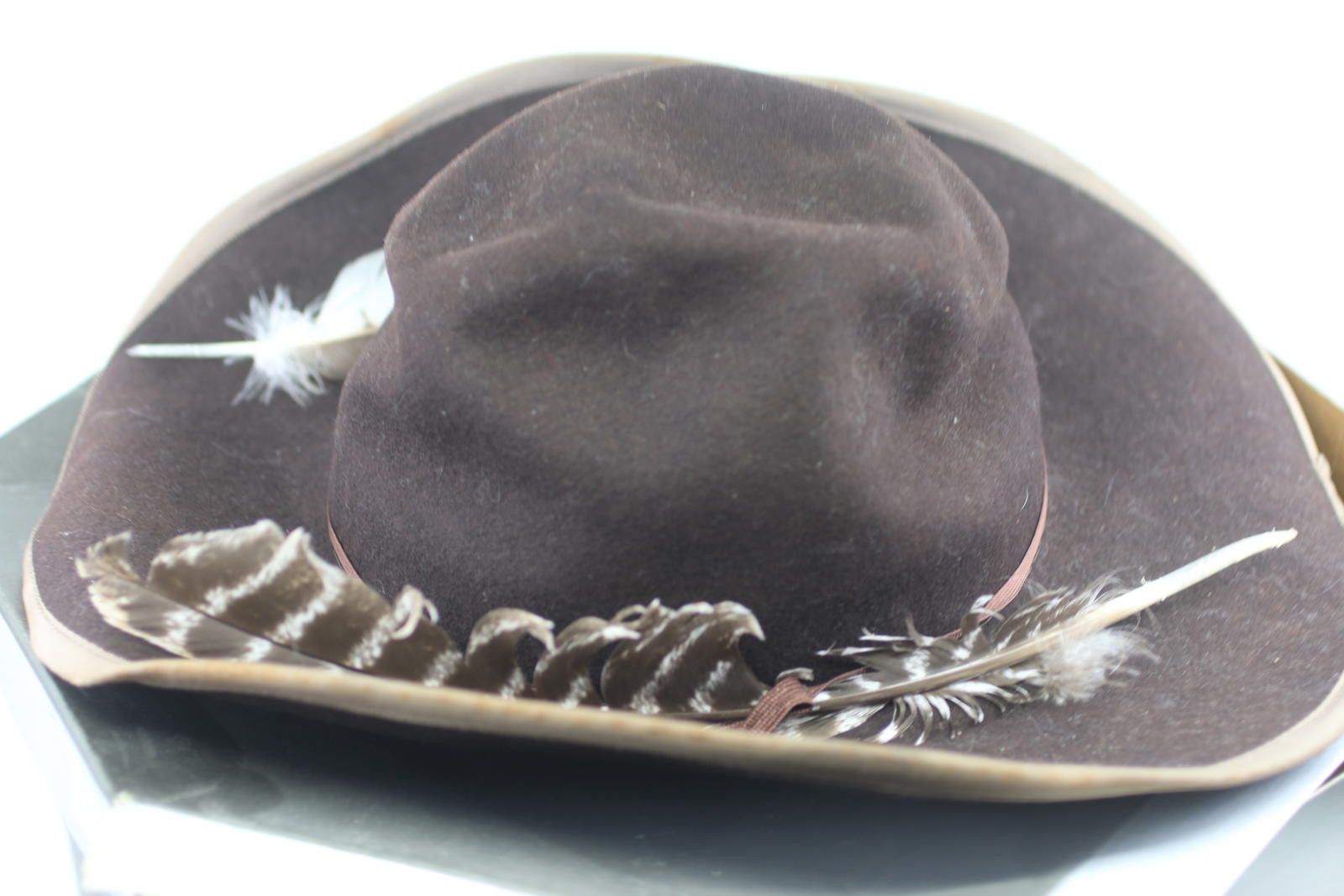 Other Vintage Smithbilt Brown Felt Cowboy Size6 3/4w/Sears Hat Box Size ONE SIZE - 2 Thumbnail