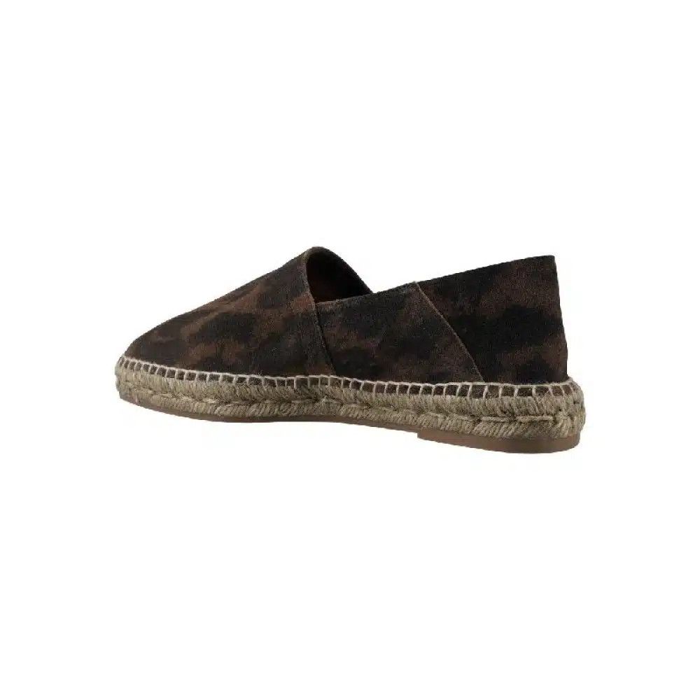 o1loc1c0725 J1165 Size: 7 / Leopard Print Espadrilles Brown