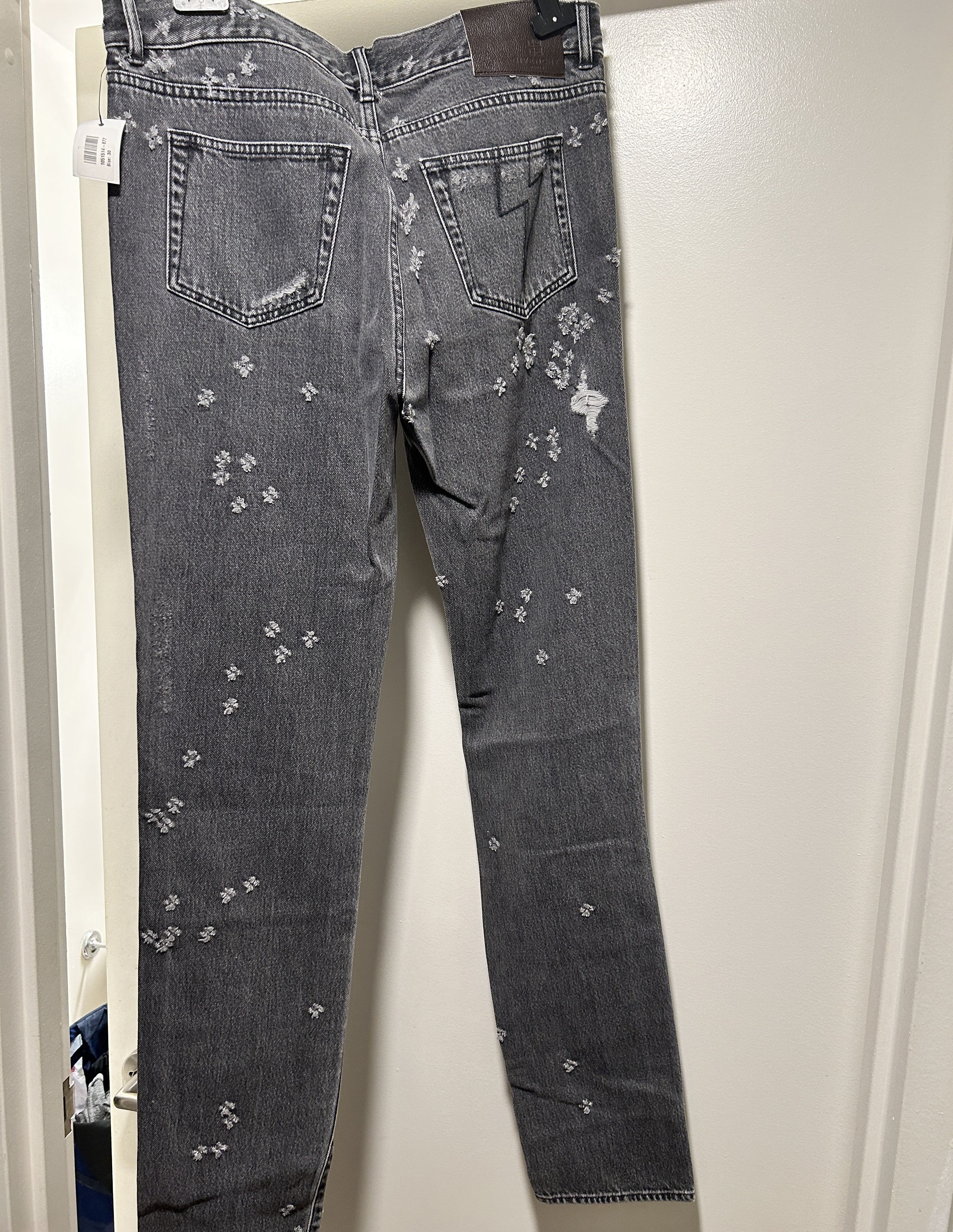 Givenchy medium grey denim jeans trouser holes skinny distressed Size US 30 / EU 46 - 7 Thumbnail