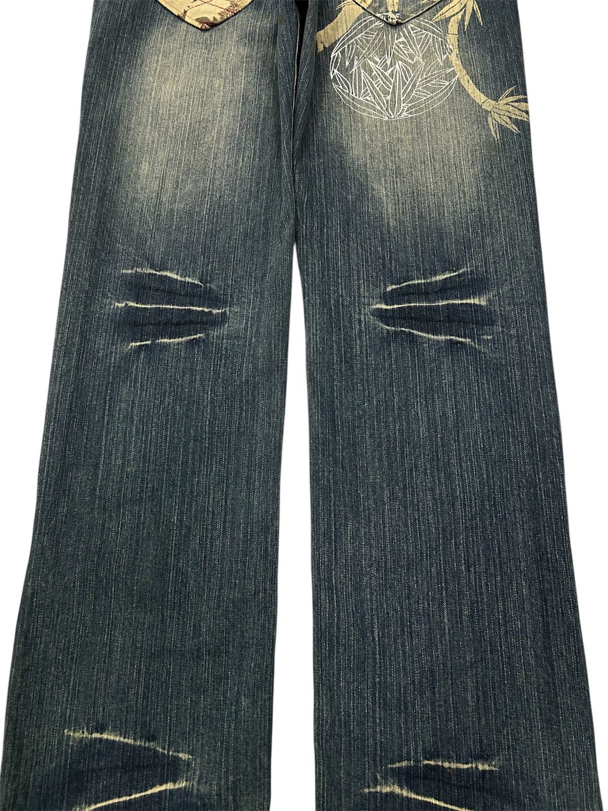 Japanese Brand Vintage Japanese Karakuri Sukajan Style Straight Jeans Size US 33 - 6 Thumbnail