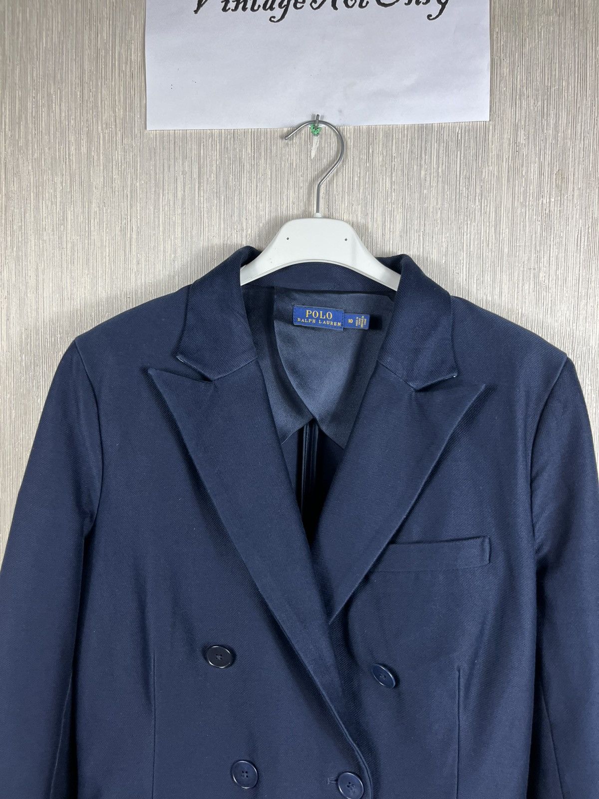Polo Ralph Lauren × Ralph Lauren Polo Ralph Lauren cotton navy double-breasted blazer jacket Size L / US 10 / IT 46 - 3 Thumbnail