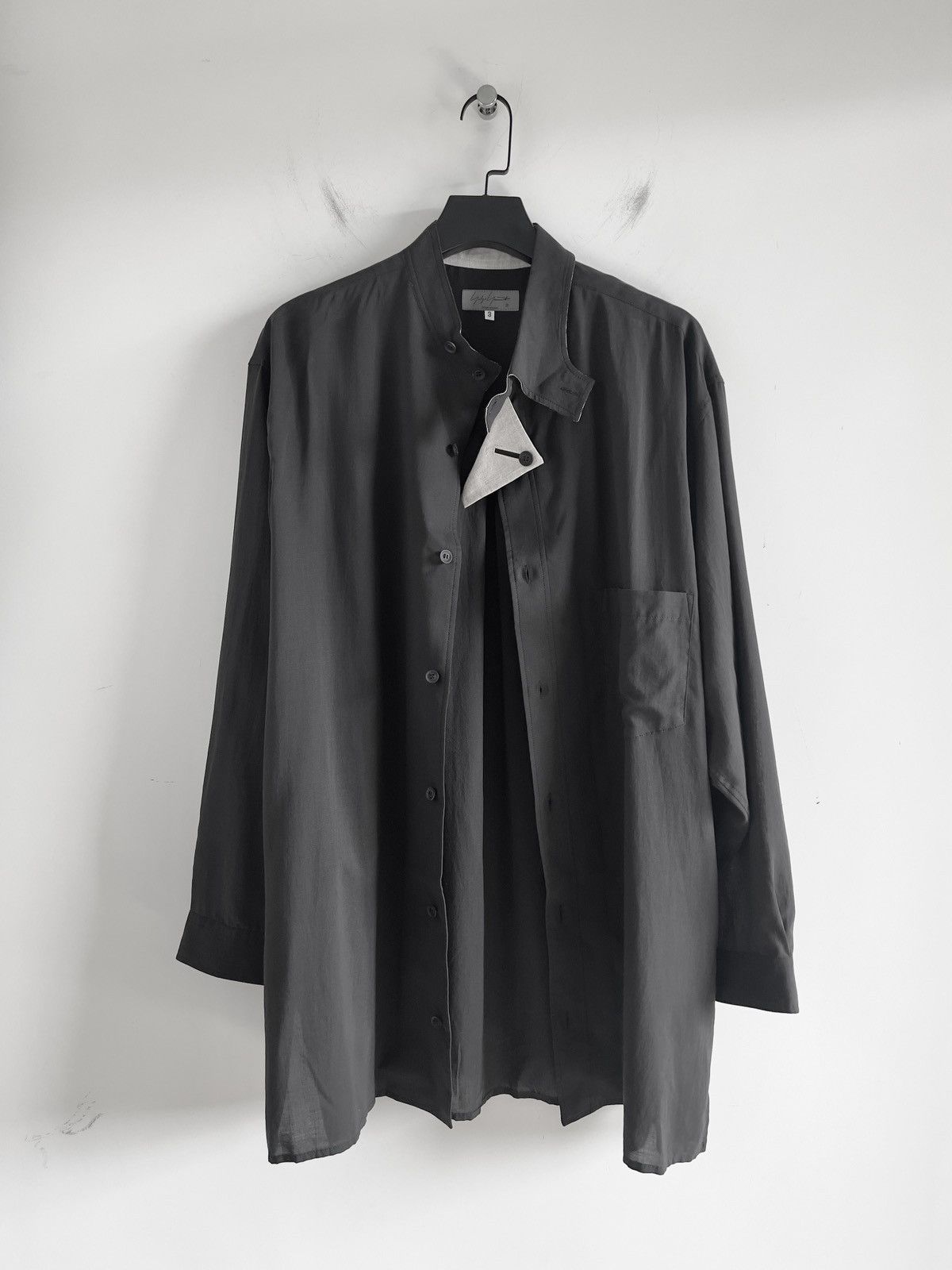 Yohji Yamamoto Yohji Yamamoto Pour Homme CELLULOSE DESIGNED PLACKET BLOUSE Size US M / EU 48-50 / 2 - 2 Thumbnail