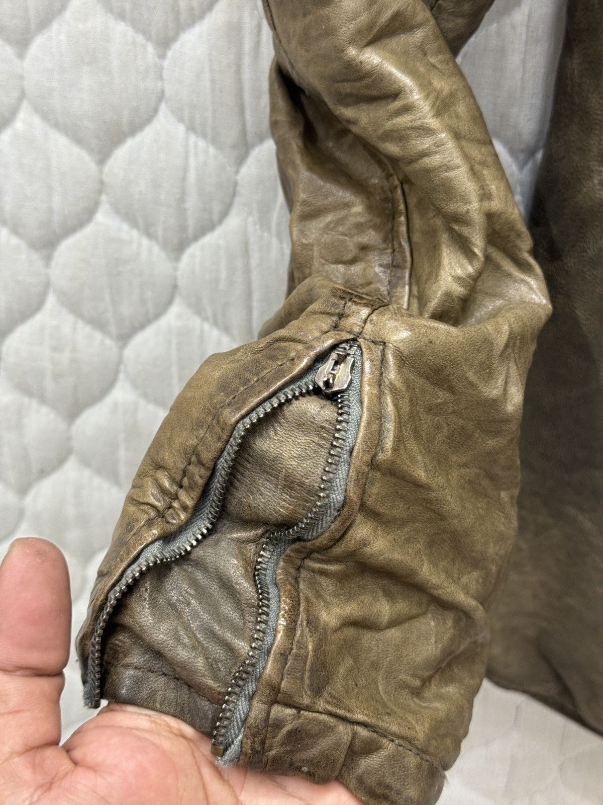 Giorgio Brato 💥🔥💥STEALS GIORGIO BRATO ORGANIC EDITION LEATHER GHOST JACKET Size S / US 4 / IT 40 - 15 Thumbnail