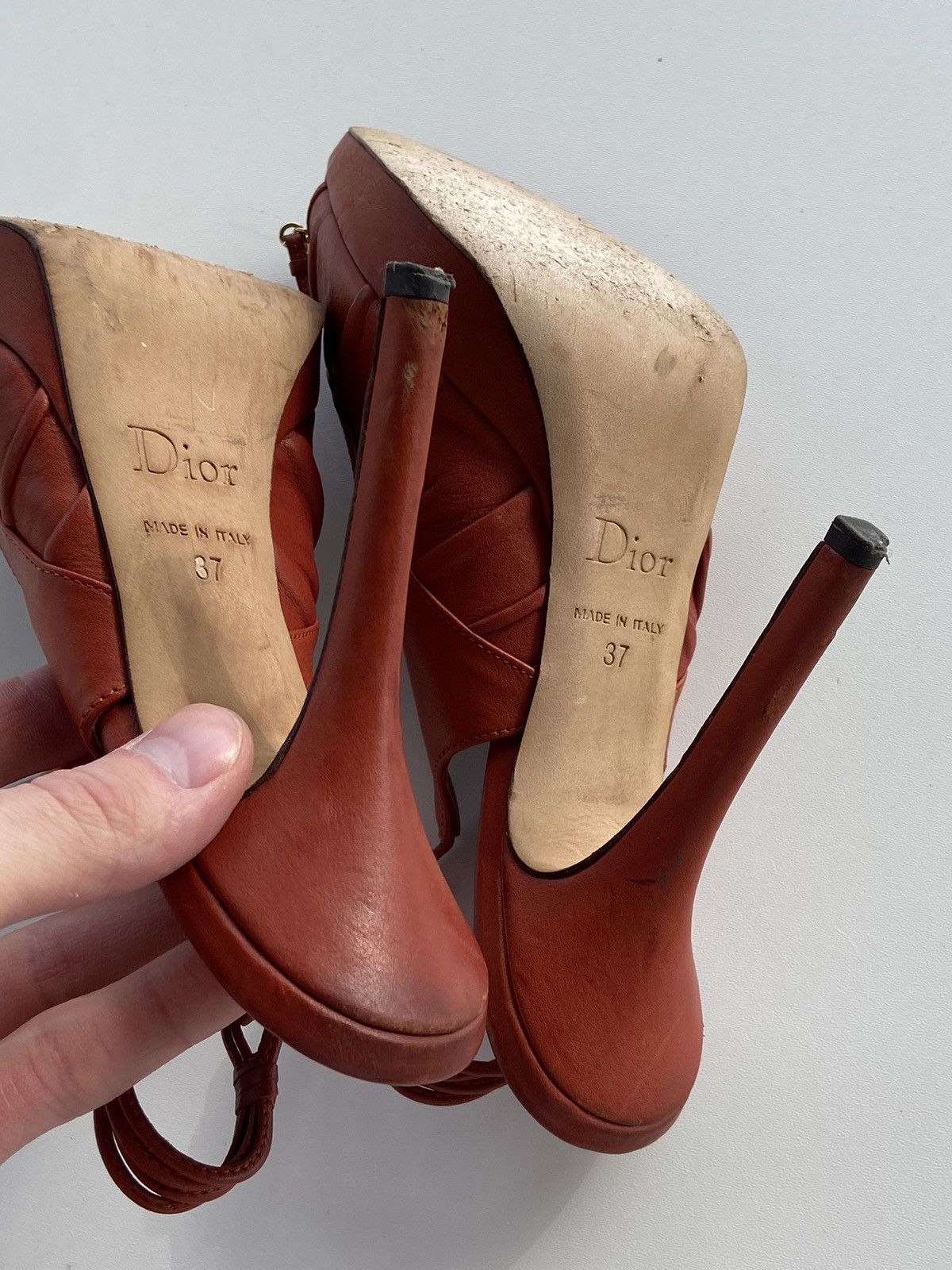 Christian Dior Monsieur Christian Dior vintage Heels brown patent leather Size US 6 / IT 36 - 20 Thumbnail