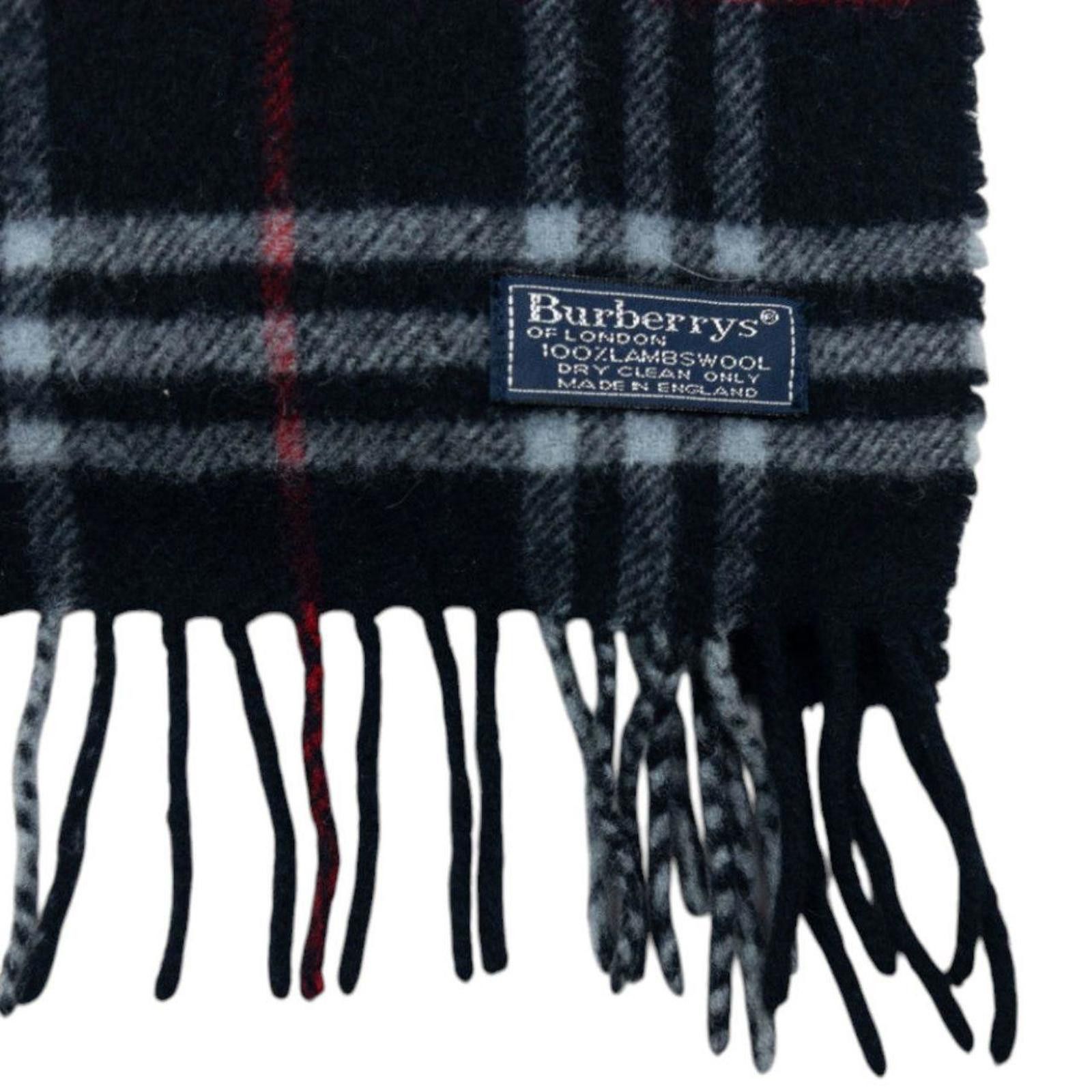 Burberry Vintage Burberry Nova Check Lambswool Tassel Scarf Size ONE SIZE - 3 Thumbnail