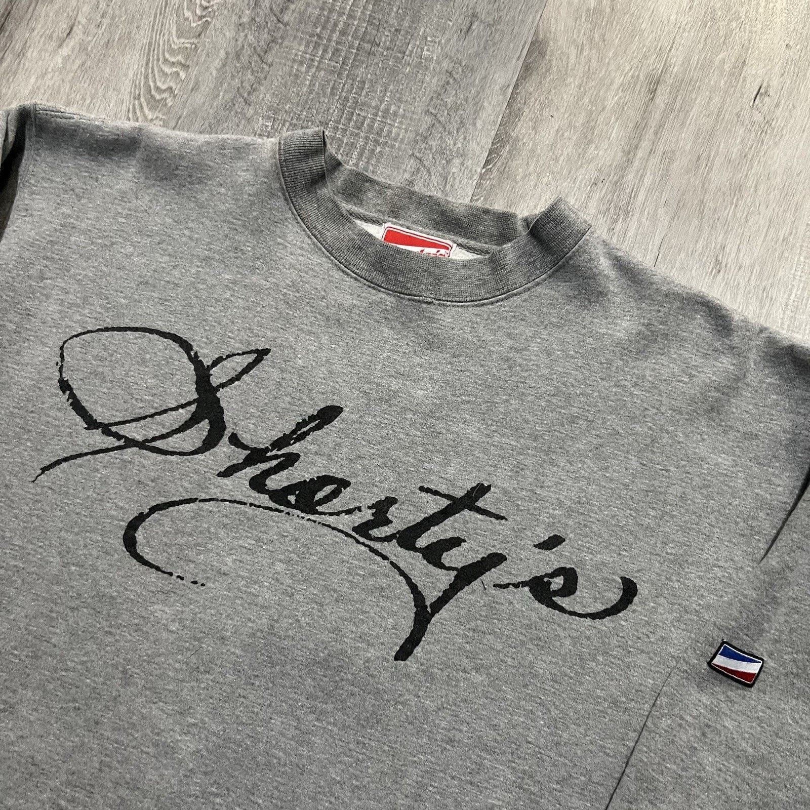 Vintage VTG Shortys Skateboards Grey 90s Script Skater Sweatshirt M Size US M / EU 48-50 / 2 - 3 Thumbnail