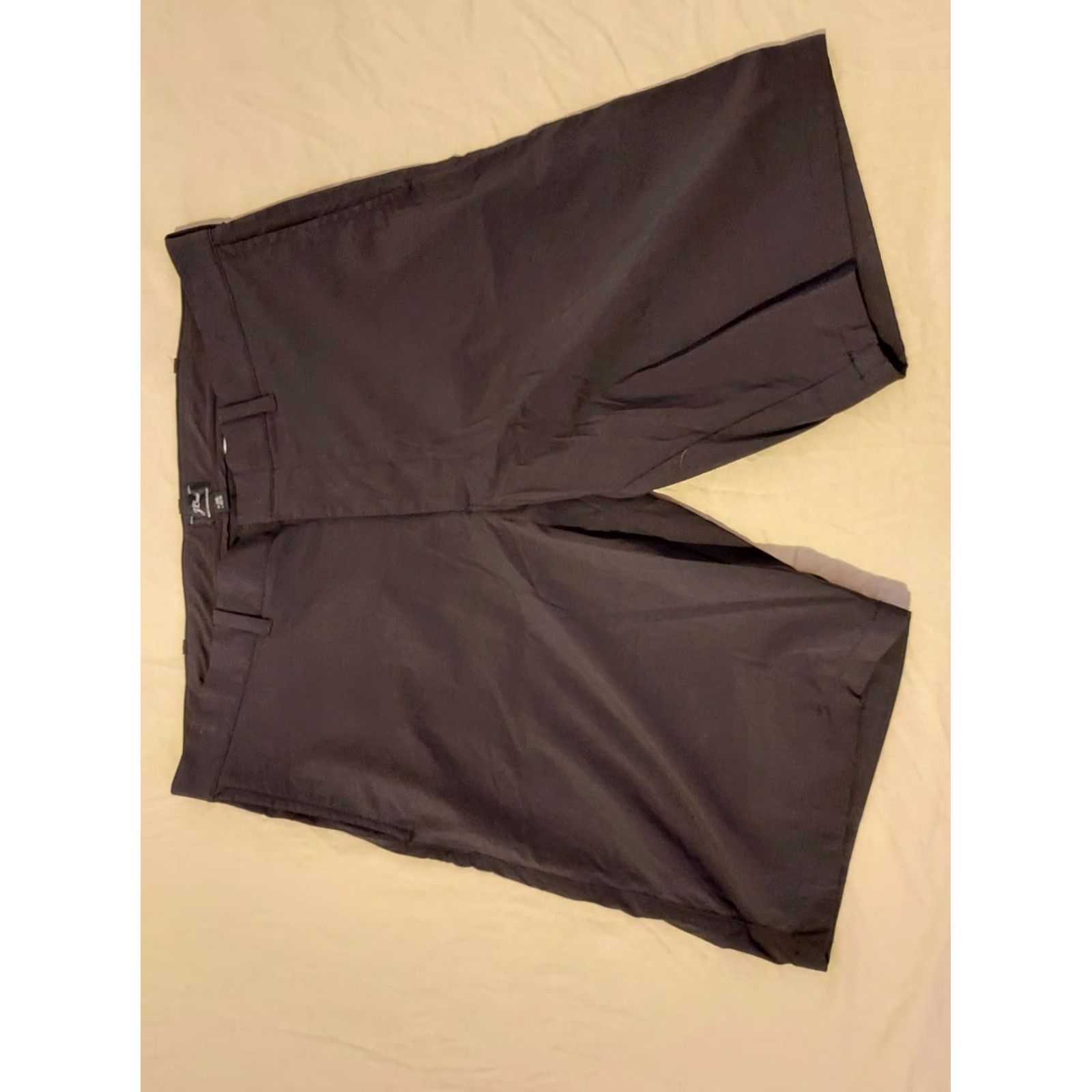 J.Crew Mens J.CREW Shorts 36 Black Performance Chino Casual Slant Pocket Flat Front Mid Rise 36 Regular Summer Spring Mens Size US 36 / EU 52 - 2 Thumbnail
