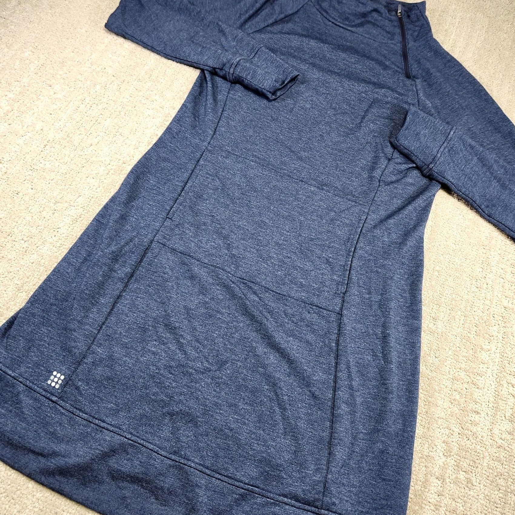 Vintage Title Nine Dress Womens M Blue Women French Terry Guthrie Mockneck Athleisure Stretch Size M / US 6-8 / IT 42-44 - 2 Thumbnail
