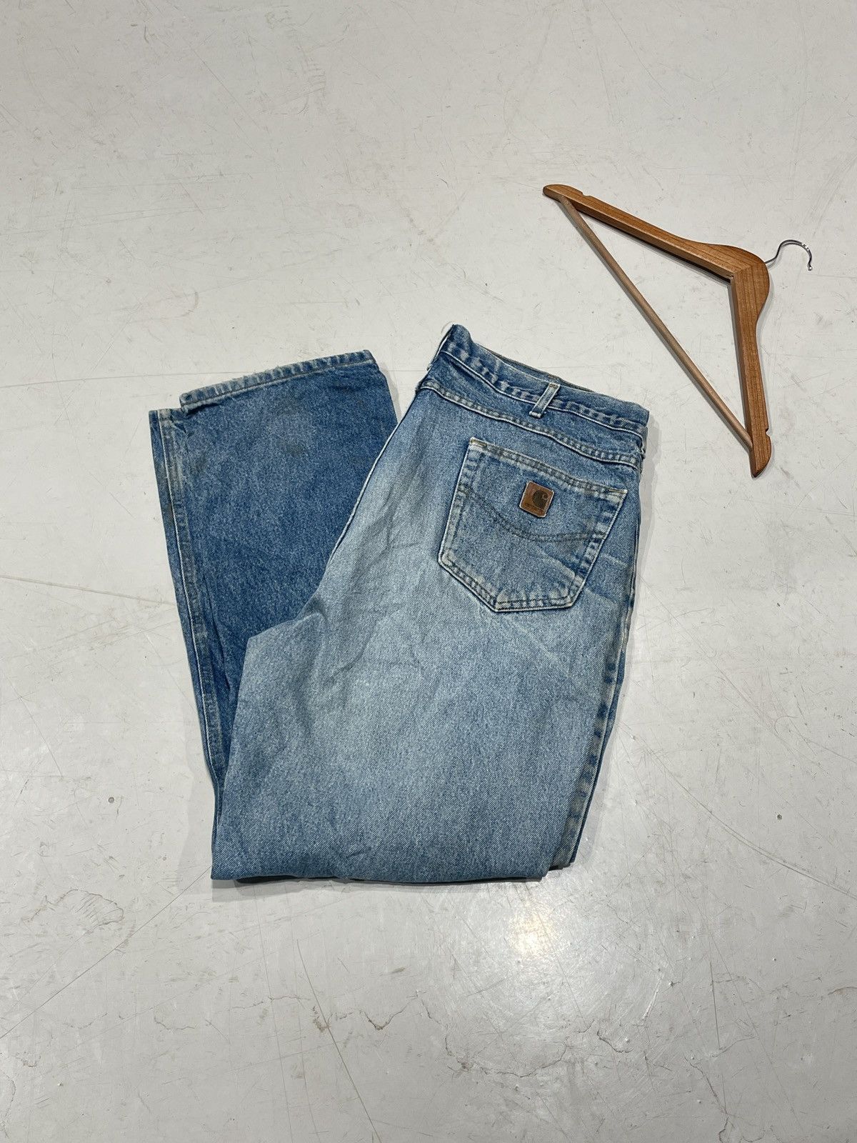 Carhartt × Vintage 90s Carhartt Patched Carpenter Pants Size US 40 / EU 56 - 1 Thumbnail