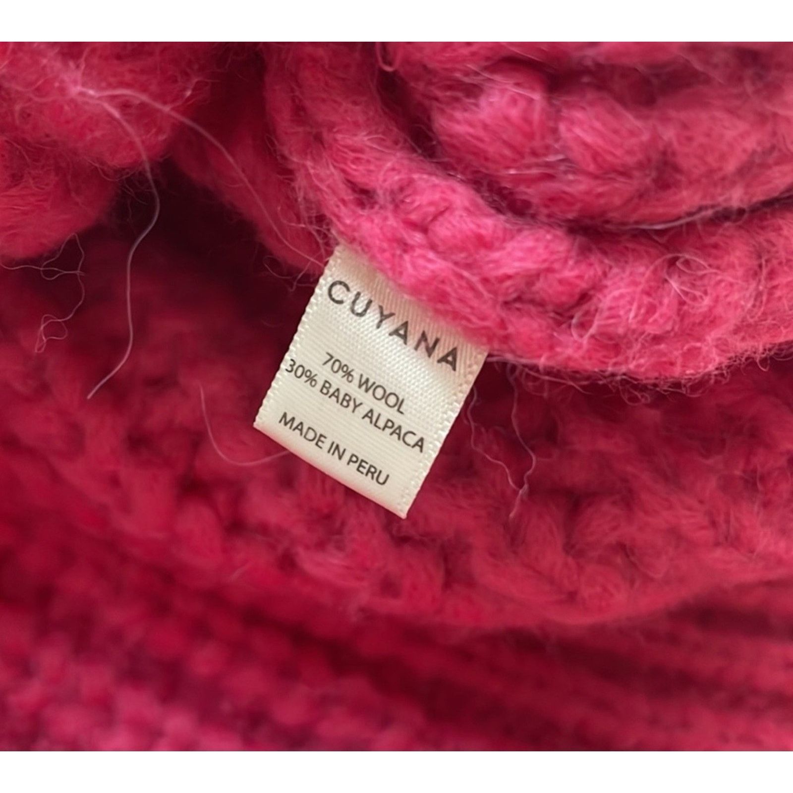 Other Cuyana Womens Alpaca /Wool Chunky V Neck Azalea Sweater XS/S Size S / US 4 / IT 40 - 6 Thumbnail