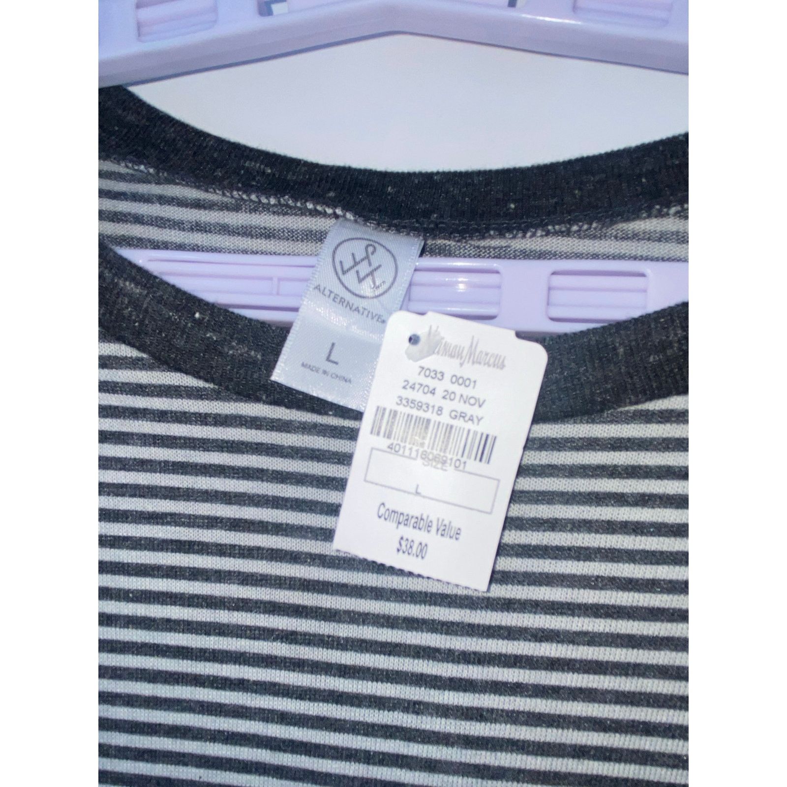Other Alternative Mens Striped Ultra Soft Mens T-shirt! NWT Size US L / EU 52-54 / 3 - 2 Thumbnail