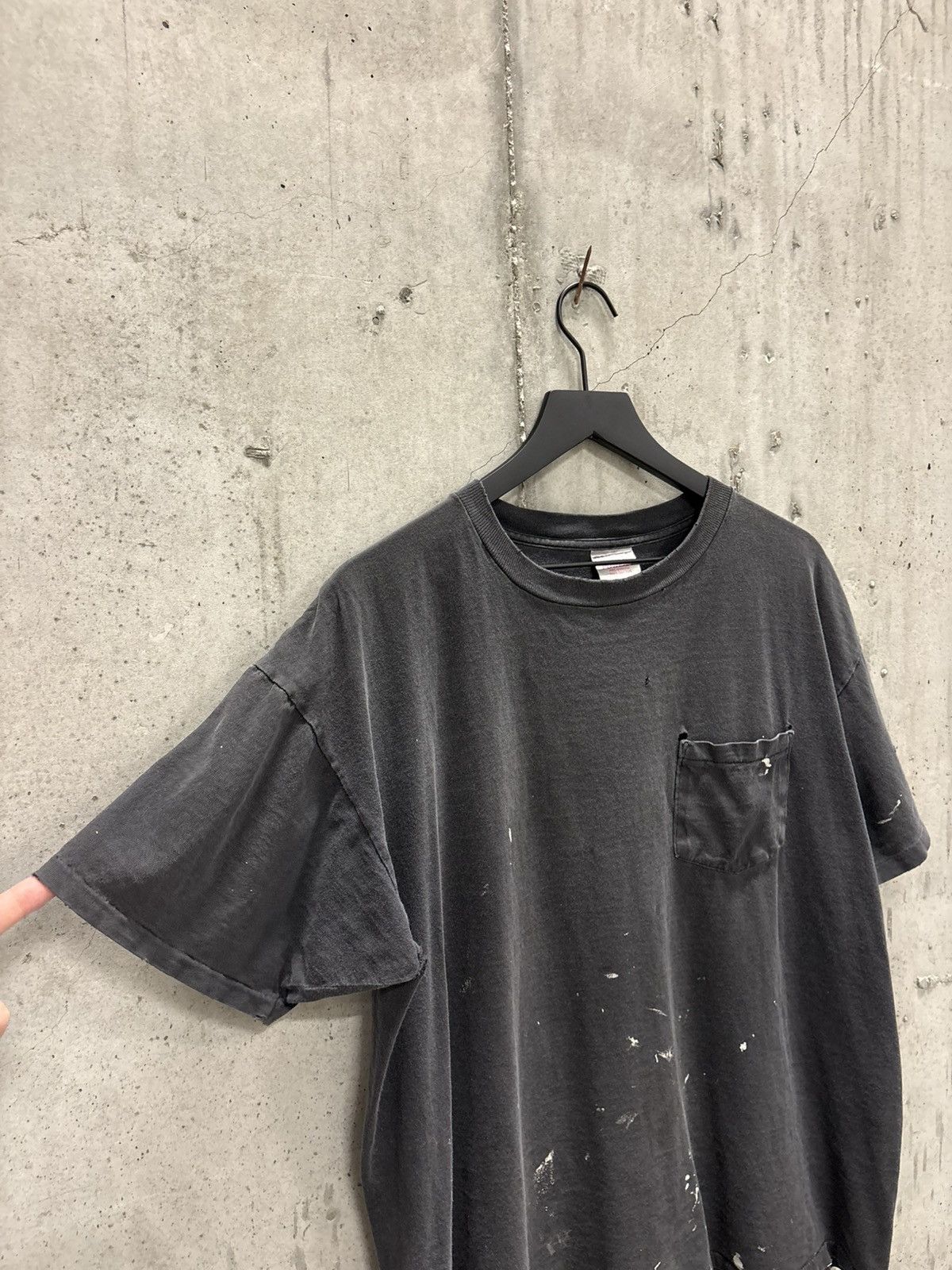 Vintage Vintage Blank Shirt Faded Tee Boxy Distressed Grunge Band Size US XL / EU 56 / 4 - 4 Thumbnail