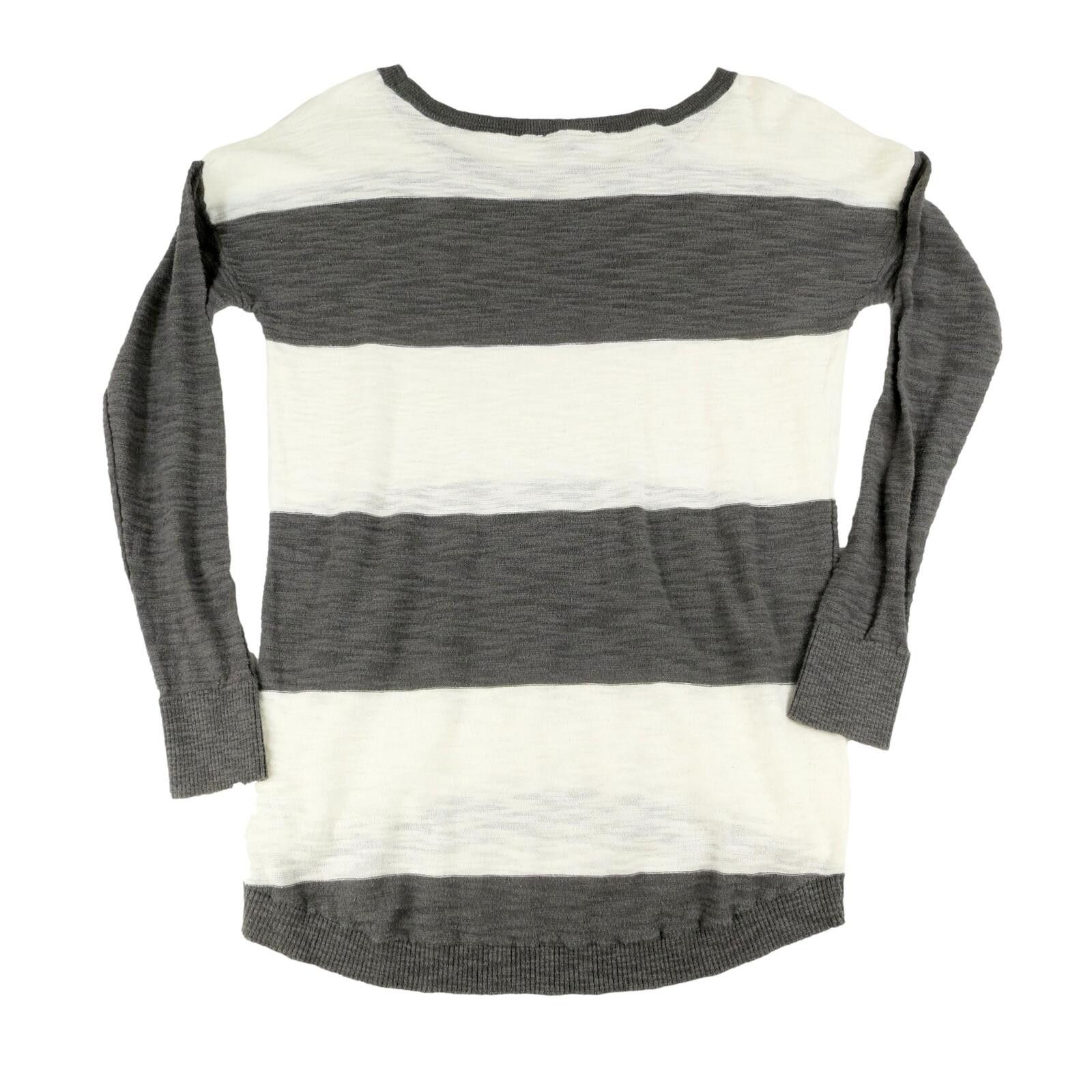 Express Express Gray and White Striped Lightweight Sweater Size S Size S / US 4 / IT 40 - 3 Thumbnail
