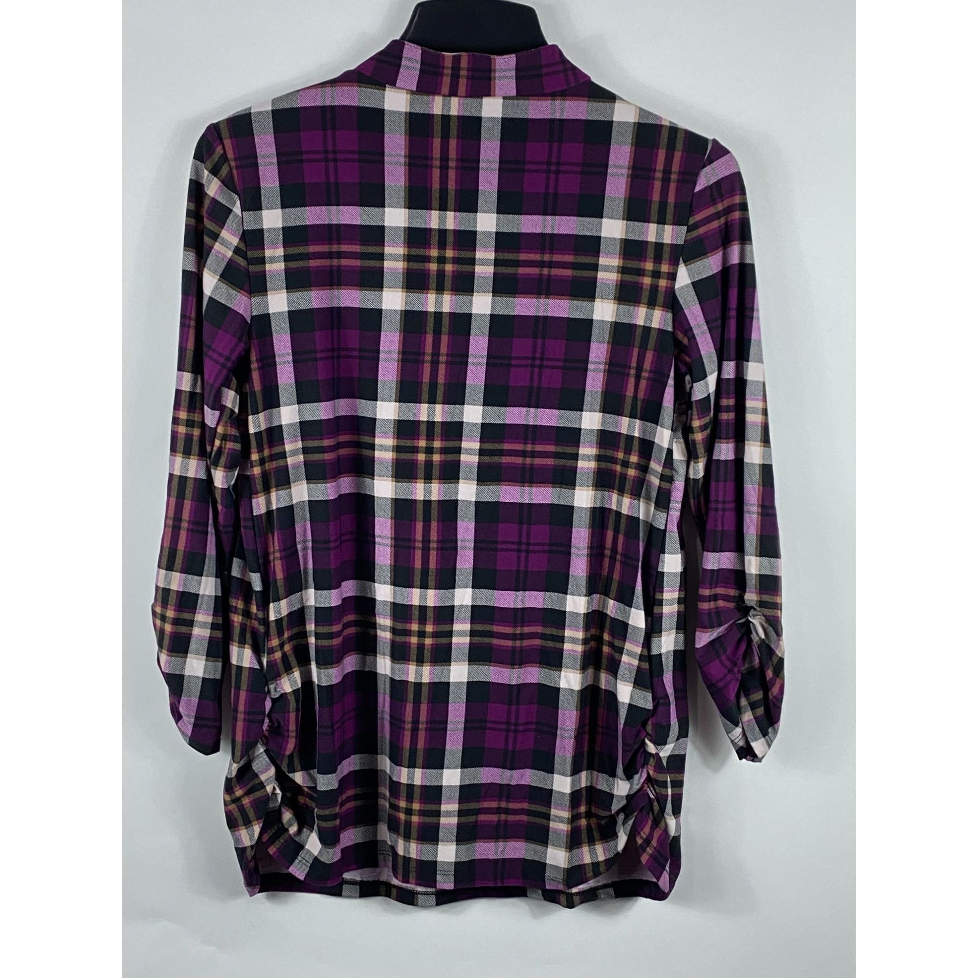 Other Unbranded Plaid Long Sleeve Blouse Top Multicolor Women's F1 Size M / US 6-8 / IT 42-44 - 2 Thumbnail