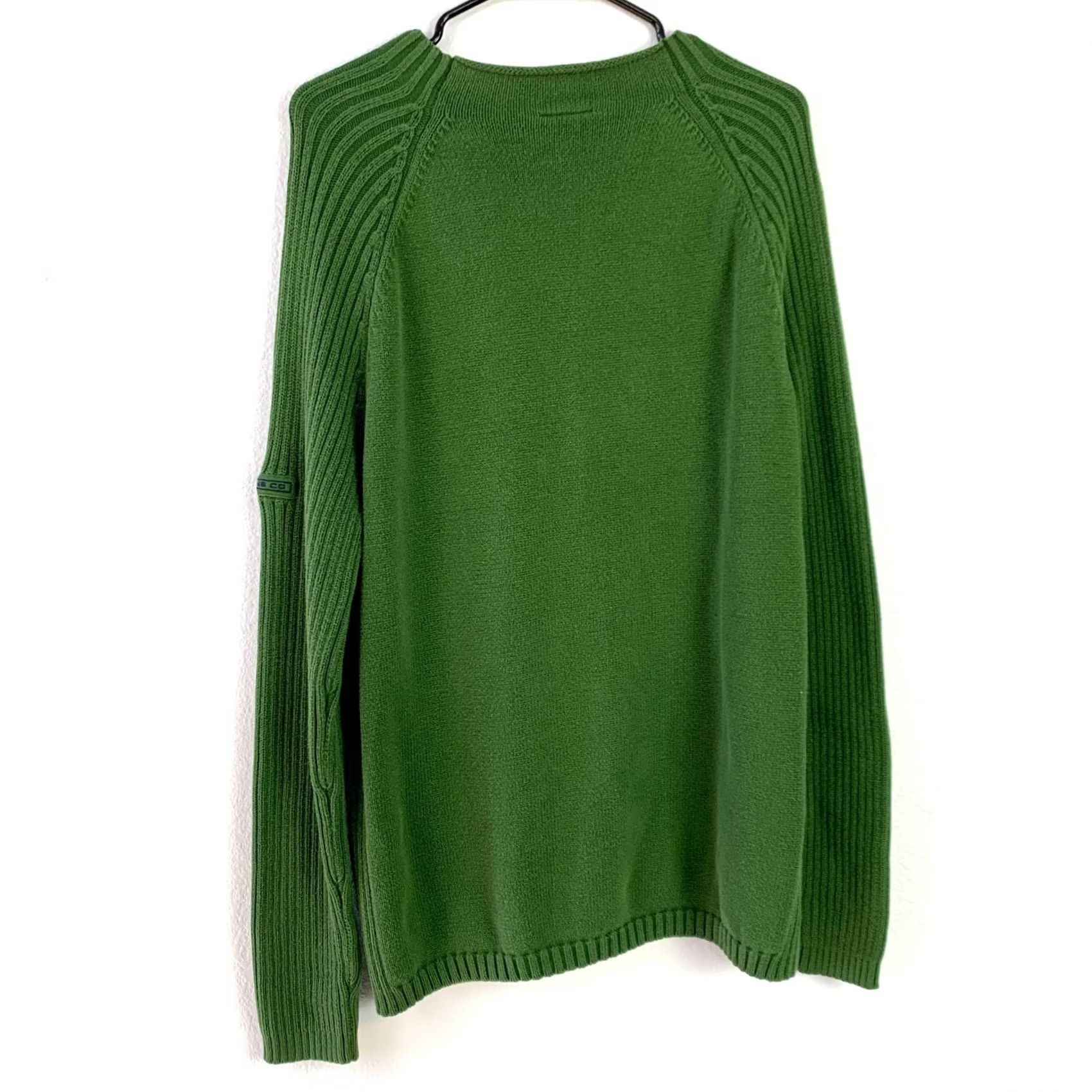Polo Ralph Lauren VINTAGE Polo Ralph Lauren RL Polo Jeans Co Green Rollneck Ribbed Sleeves Sweater XL Cotton 1990s Mens Size US XL / EU 56 / 4 - 6 Thumbnail