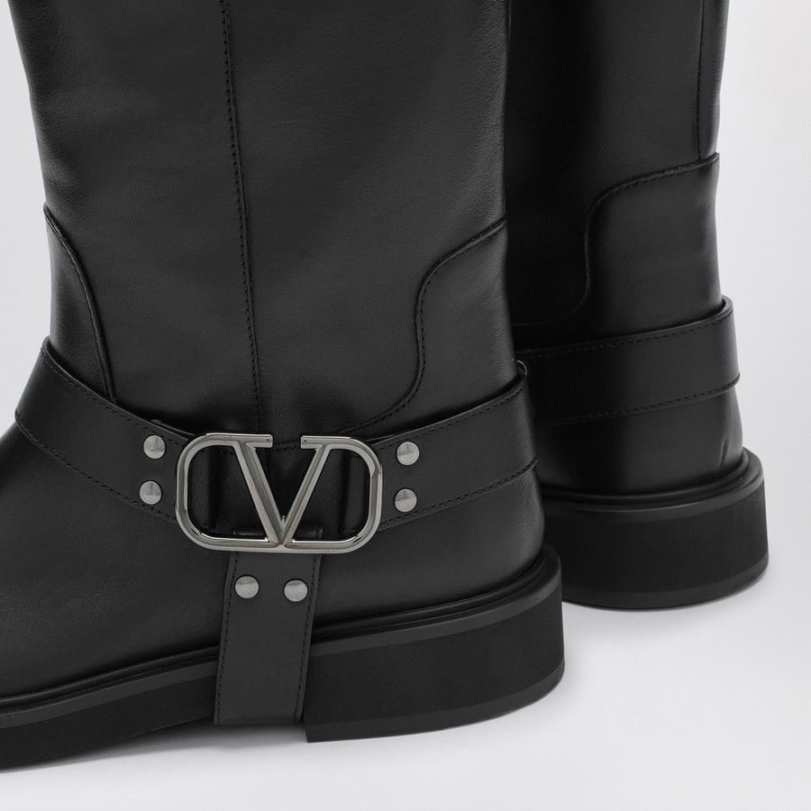 Valentino o1d2blof1024 V Logo Boots in Black Size US 11 / IT 41 - 4 Thumbnail