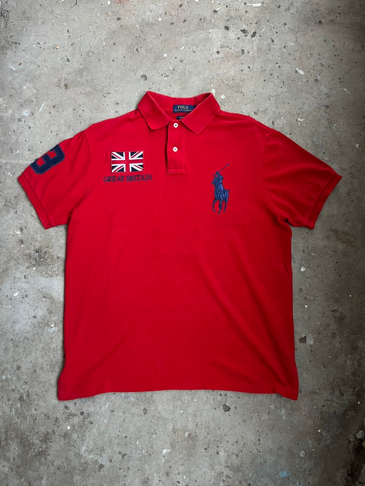 Pre-owned Polo Ralph Lauren T Great Britain Chief Keef Style Shirt In Red