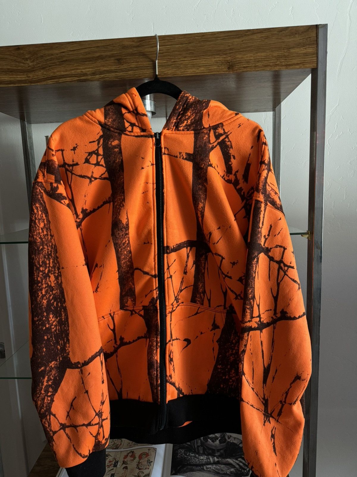 Vintage Orange Camo Zip Up Hoodie Sz L Size US L / EU 52-54 / 3 - 2 Thumbnail