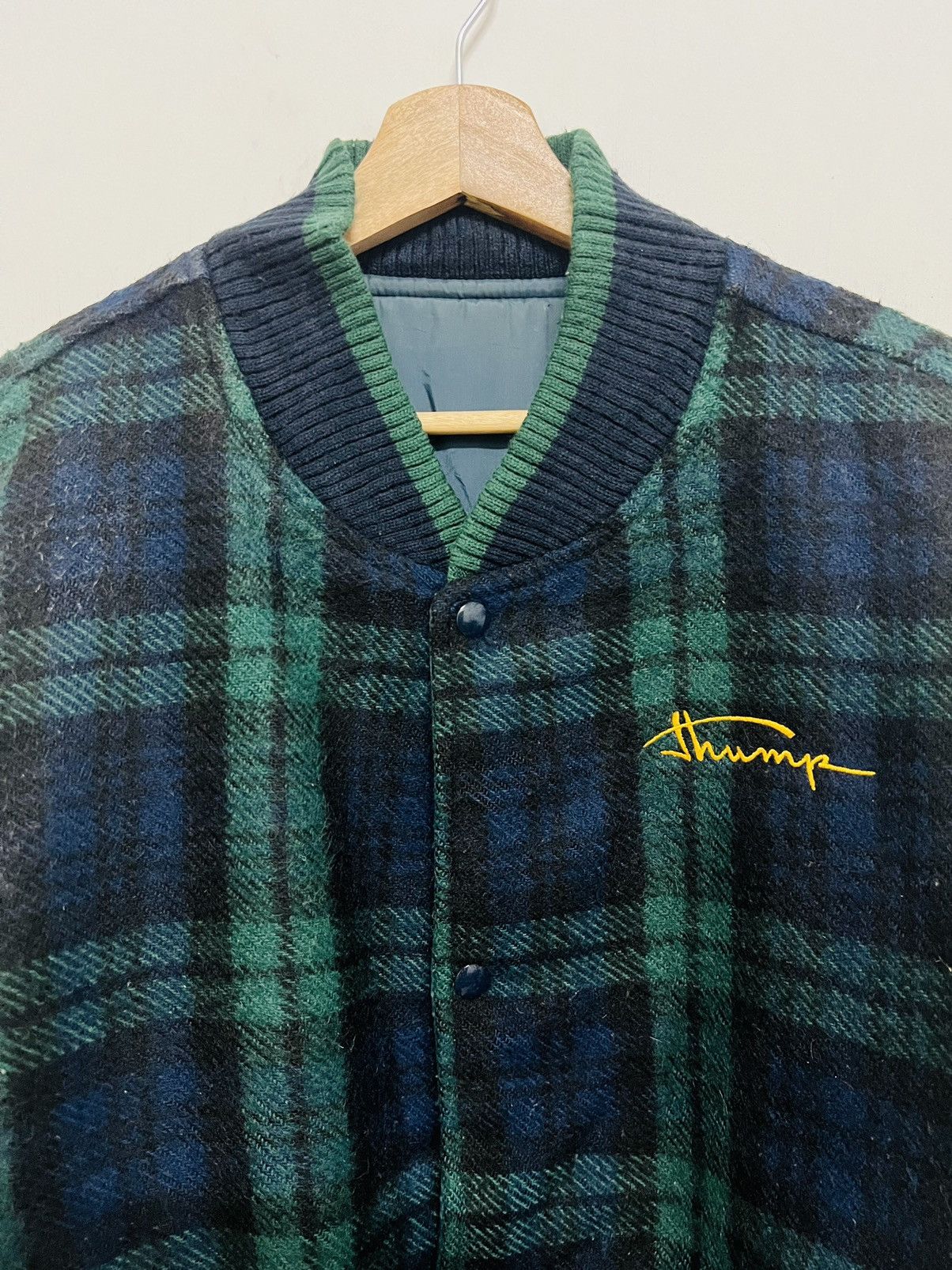 Vintage Vintage 80s Reversible Thump! Varsity Bomber Jacket Size US XL / EU 56 / 4 - 5 Thumbnail