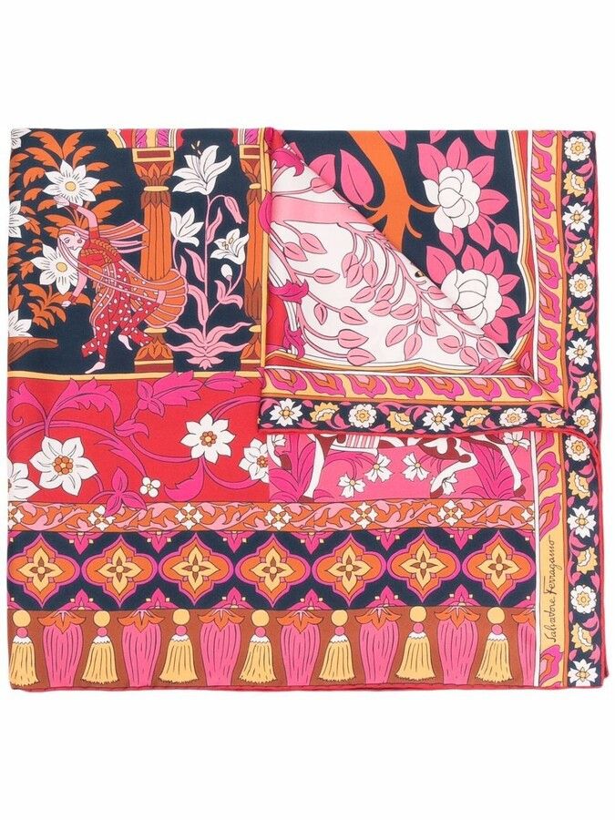 o1s1rm1024 Size: 90x90 Cm / Scarf in Multicolor