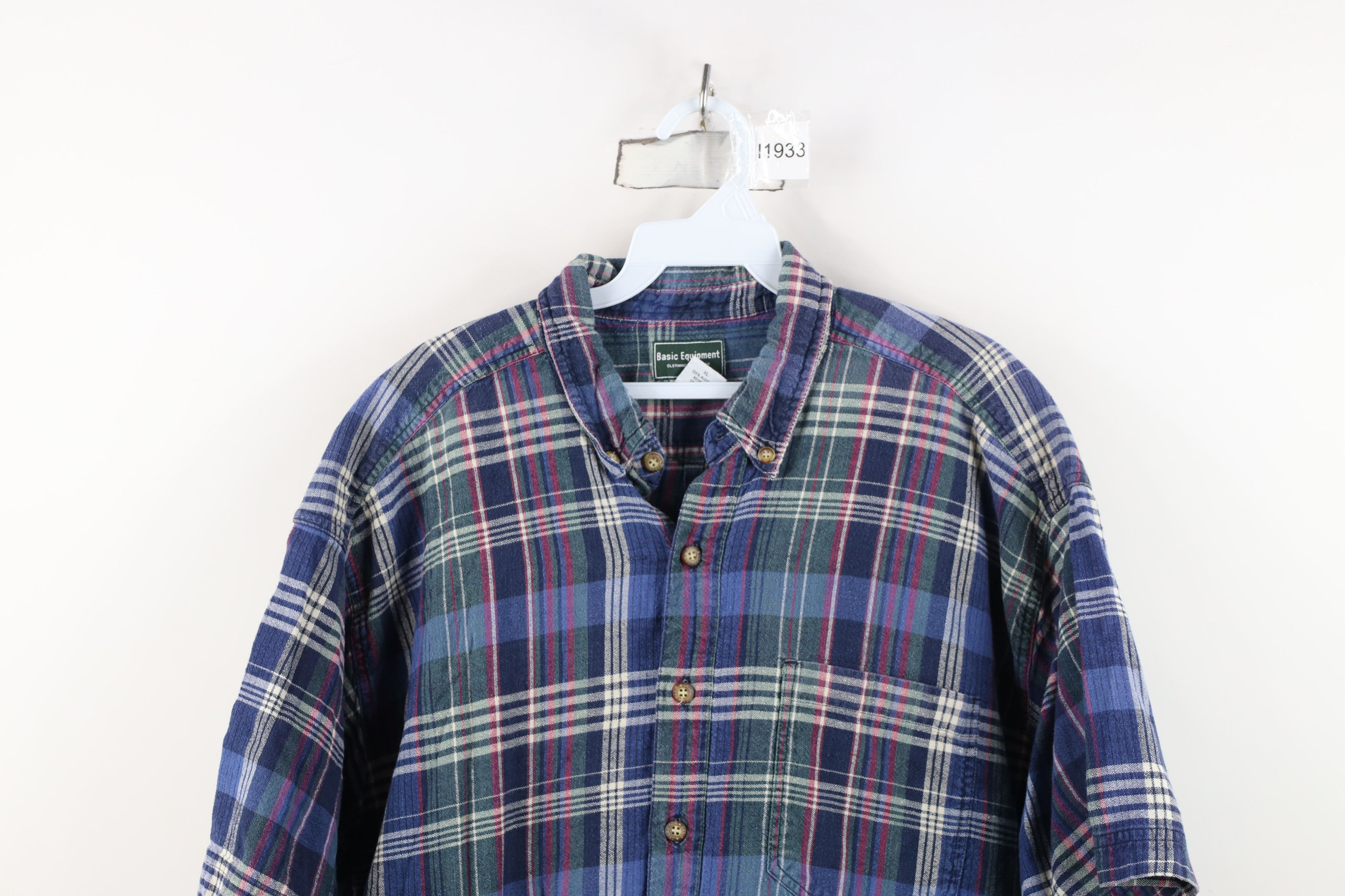 Vintage Vintage 90s Streetwear Weave Knit Button Down Shirt Plaid Size US XL / EU 56 / 4 - 2 Thumbnail