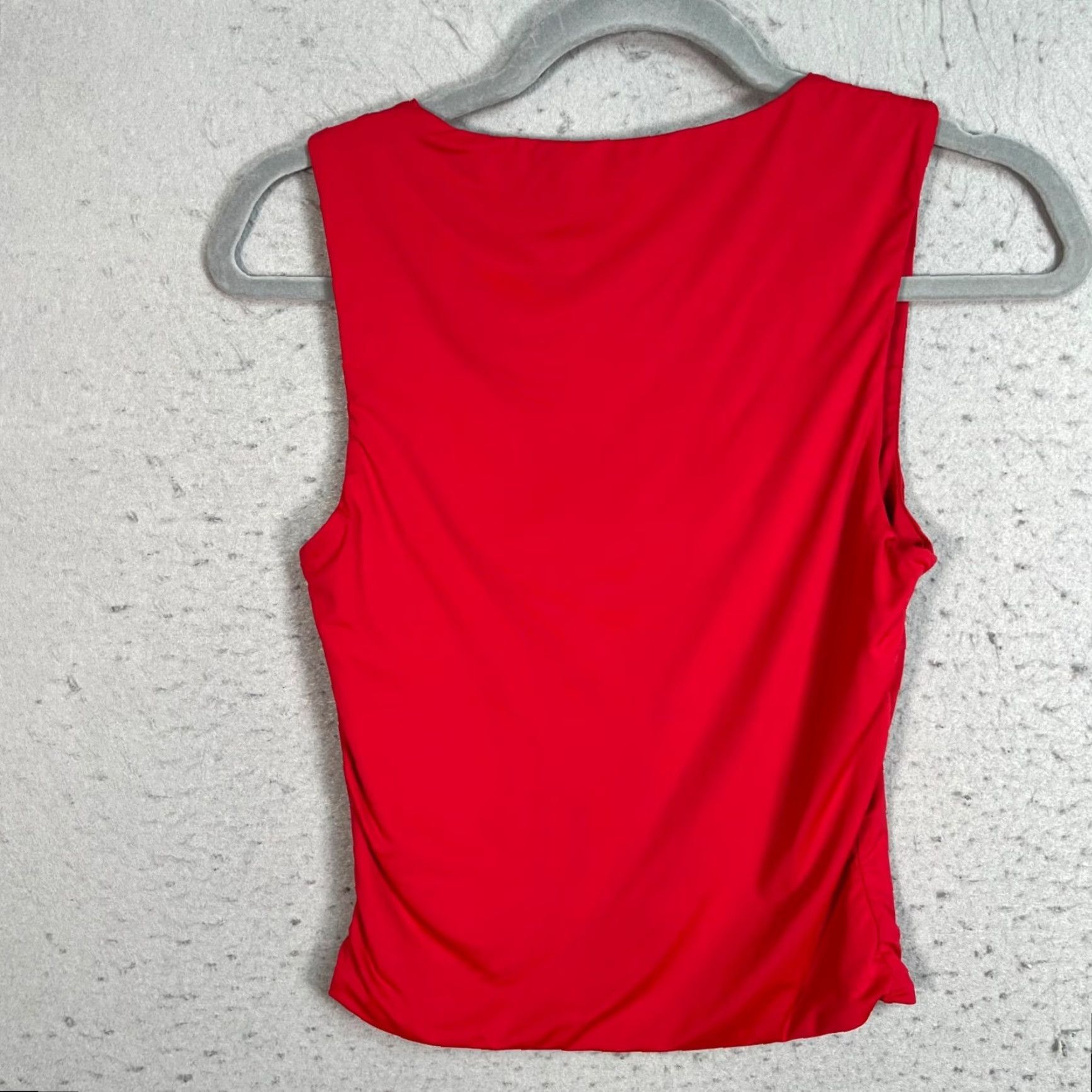 PRINCESS POLLY Princess Polly Red Tank Top Womens Size 6 Sleeveless Nylon Blend Solid Casual Summer Size M / US 6-8 / IT 42-44 - 2 Thumbnail