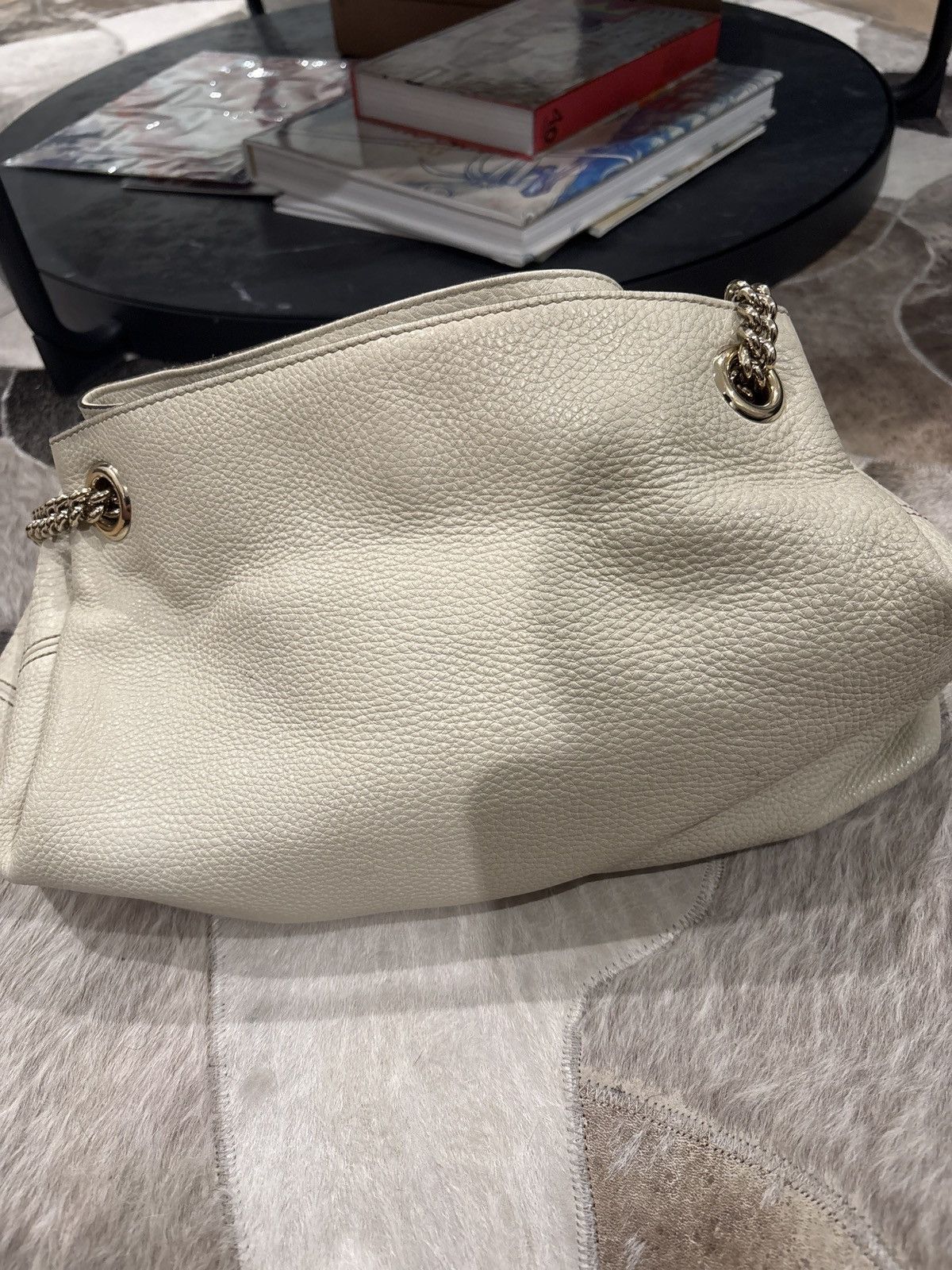 Gucci Gucci Cream Leather Shoulder Bag Size ONE SIZE - 8 Thumbnail