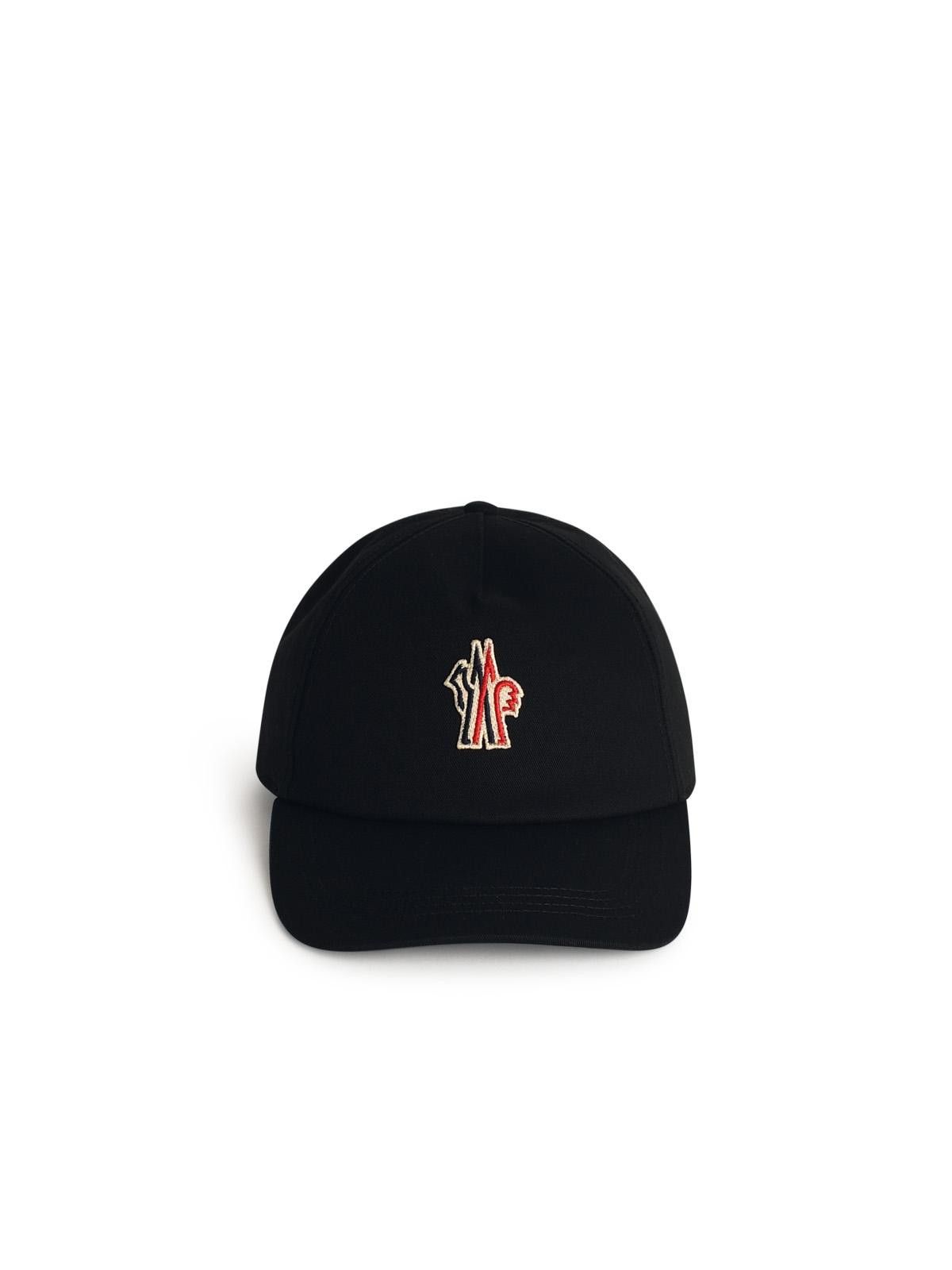 MONCLER GRENOBLE Black Cotton Cap