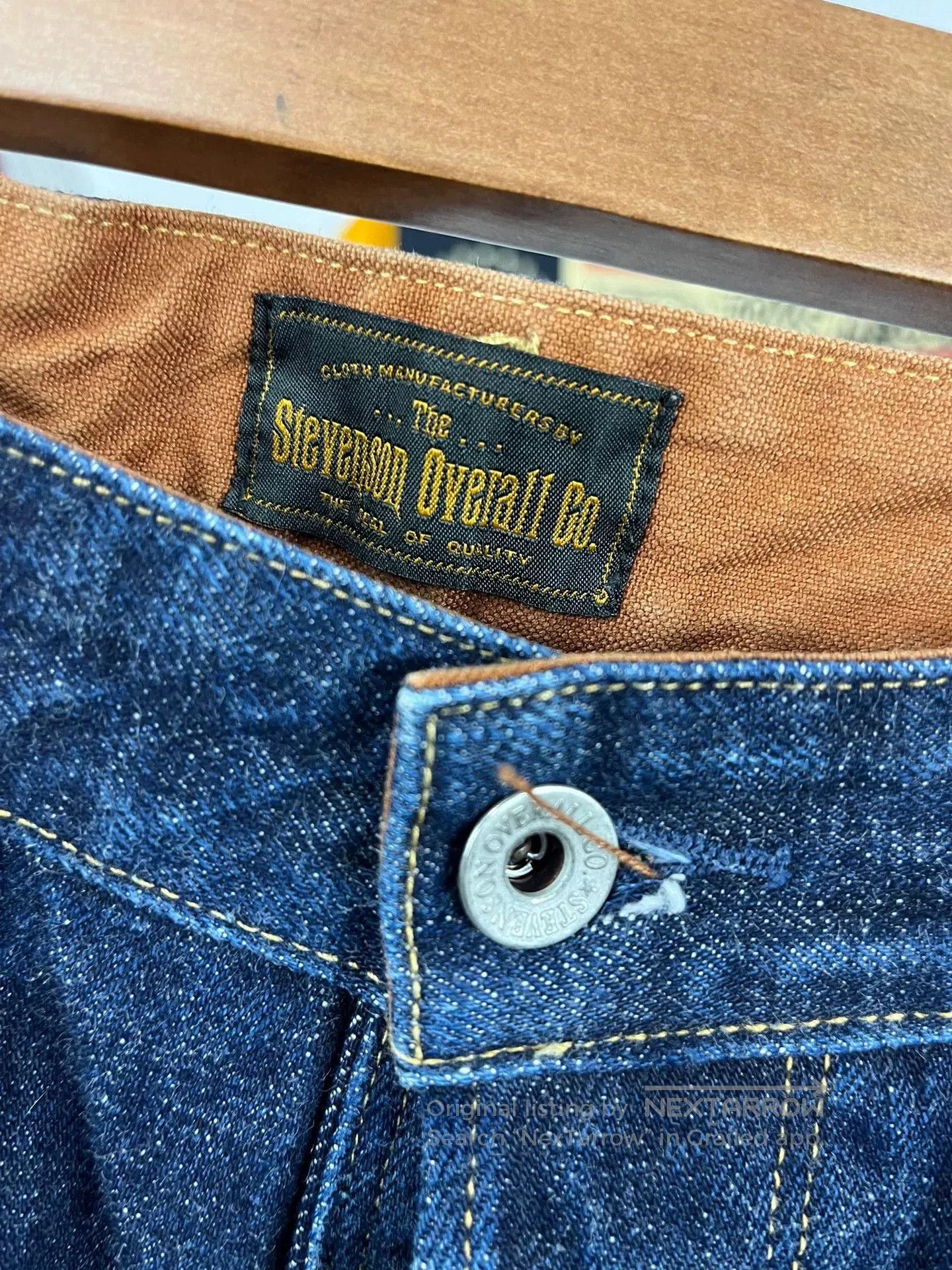 Stevenson Overall Co. STEVENSON OVERALL Co 12oz Raw Denim Jeans. Size US 30 / EU 46 - 3 Thumbnail
