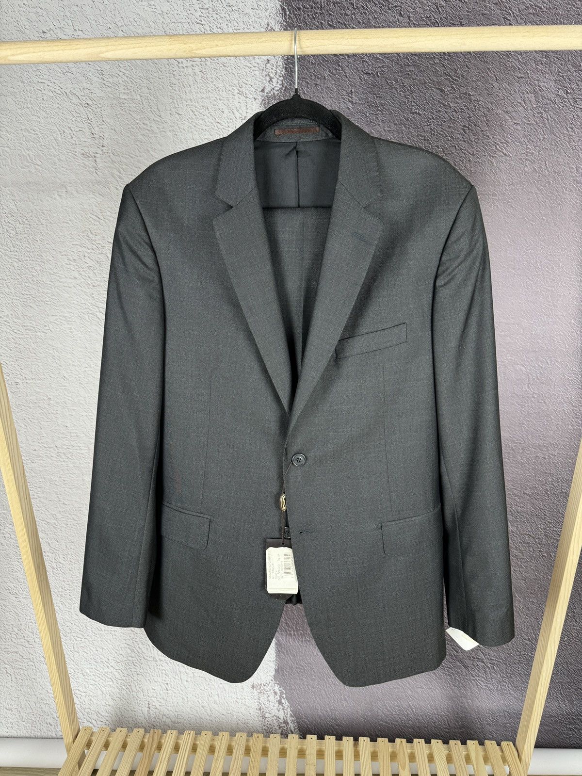 Nazareno Gabrielli BNWT Nazareno Gabrielli 2 pcs Panda grey 2 button wool suit Size 44R - 2 Thumbnail