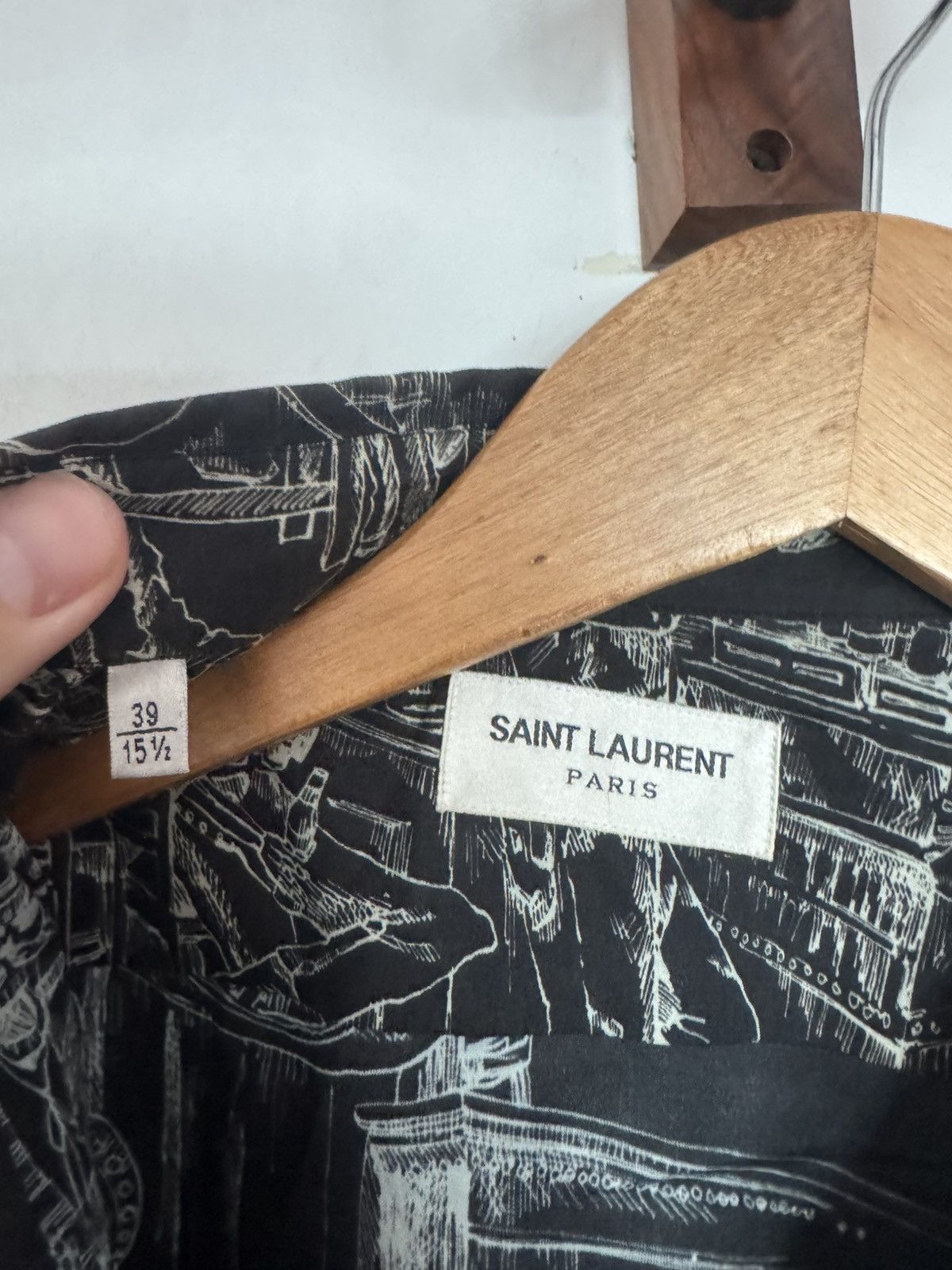 Saint Laurent Paris Day of Dead Skeleton Shirt Size US M / EU 48-50 / 2 - 2 Thumbnail