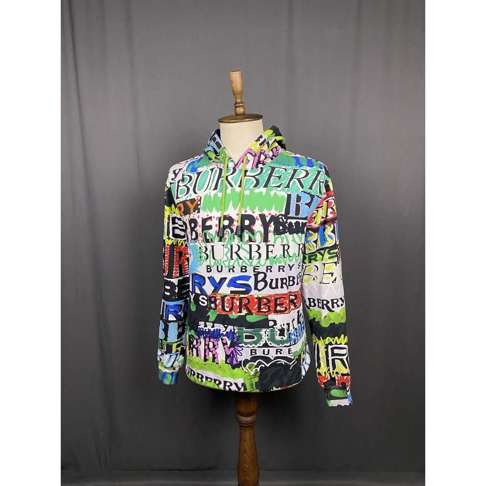 Burberry Burberry Graphic Logo Monogram Men's Multicolored Hoodie Swe Size US M / EU 48-50 / 2 - 2 Thumbnail