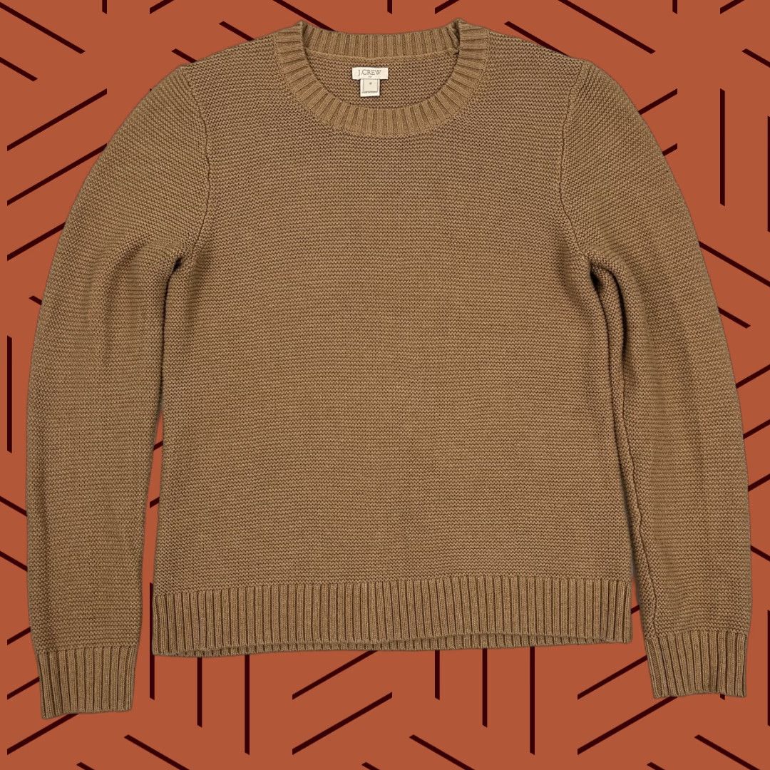 J.Crew J.CREW Sweater Women M Brown Knit Merino Wool Blend Crewneck Pullover Casual Knitwear Crew Neck Size M Brown Women Luxury Pullover 90s Classic Size M / US 6-8 / IT 42-44 - 1 Thumbnail