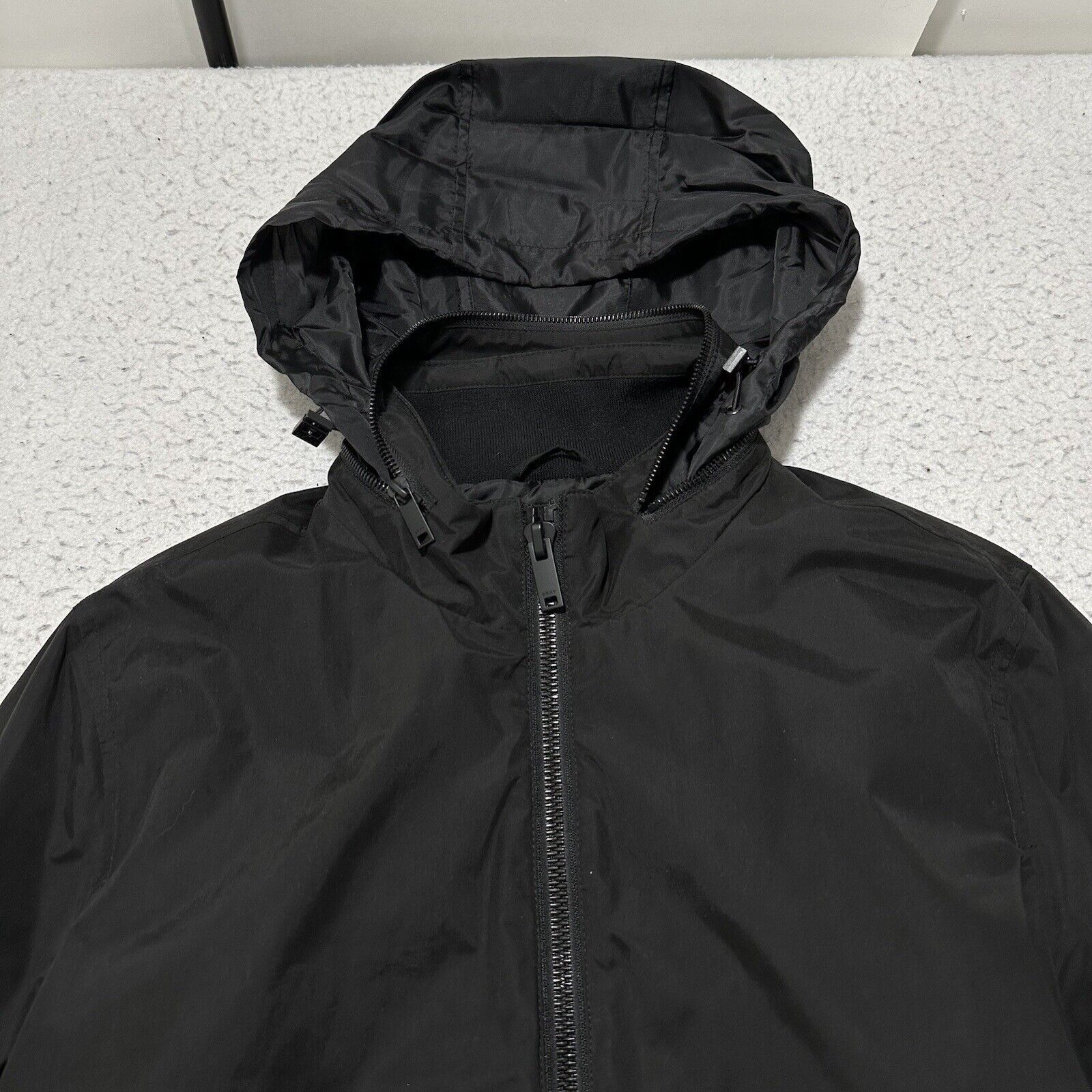 DKNY DKNY Medium Windbreaker Jacket Zip Hooded Black Logo Coat Size US M / EU 48-50 / 2 - 2 Thumbnail