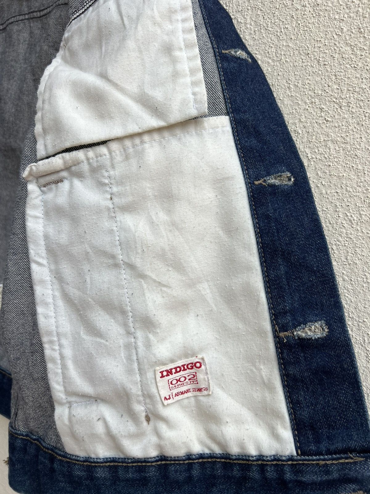 Armani AJ Armani Jeans Indigo 002 Series Denim Trucker Jacket Size US M / EU 48-50 / 2 - 21 Thumbnail