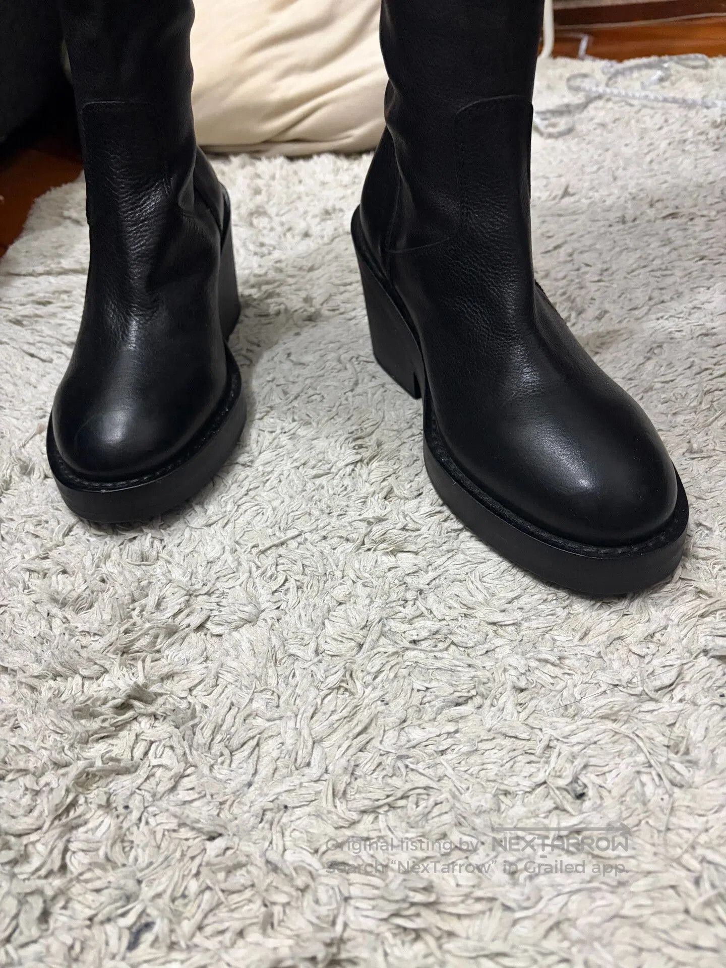 Ann Demeulemeester Ann Demeulemeester 2012 Spiral Zip Leather Tall Boots. Size US 6 / IT 36 - 7 Thumbnail