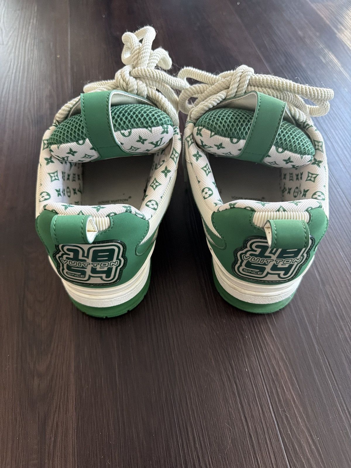Louis Vuitton Louis Vuitton Green White Skate Sneakers Size US 7 / EU 40 - 4 Thumbnail