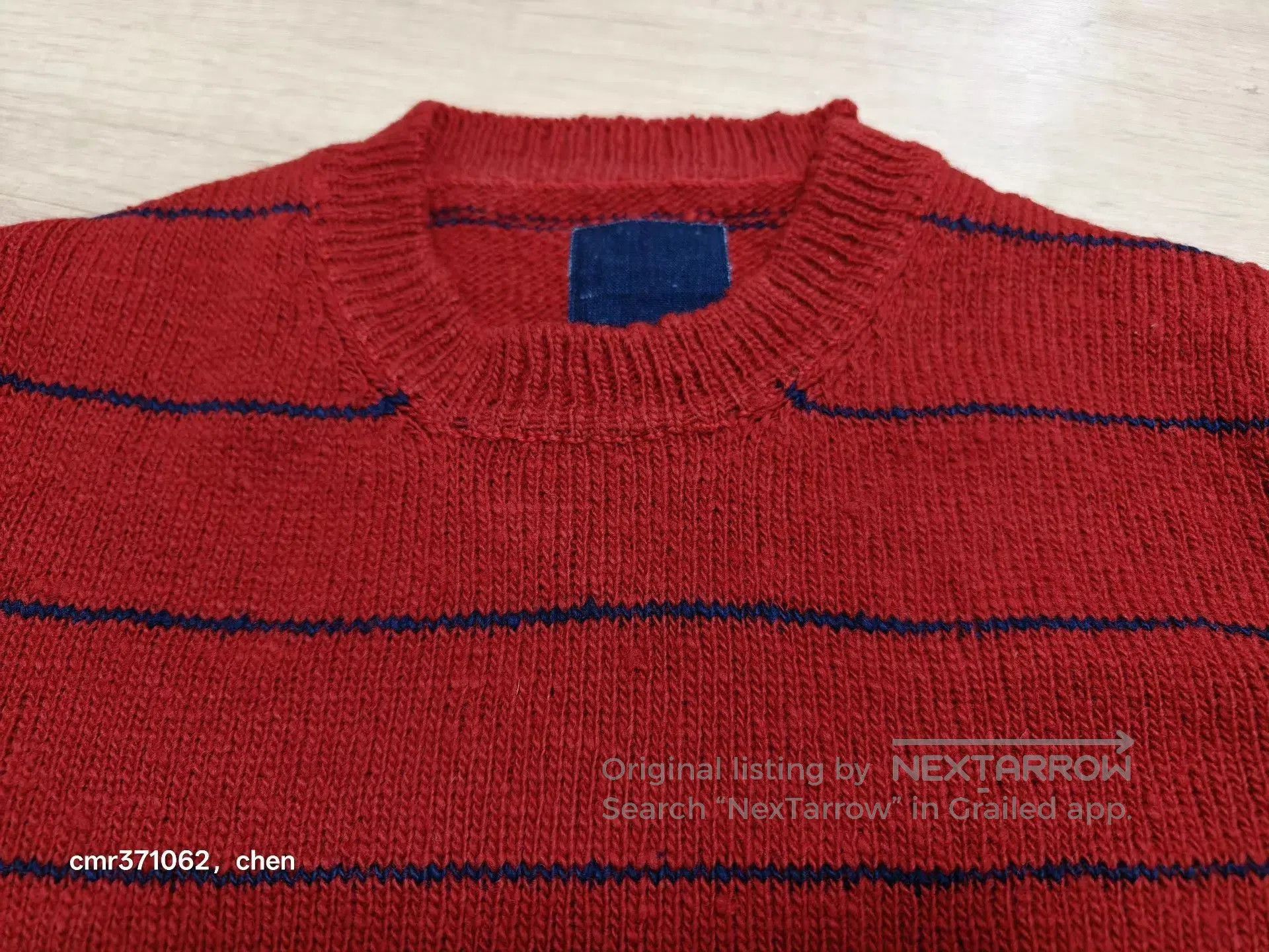 Visvim Red Striped Long Sleeve Sweater. Size US S / EU 44-46 / 1 - 4 Thumbnail