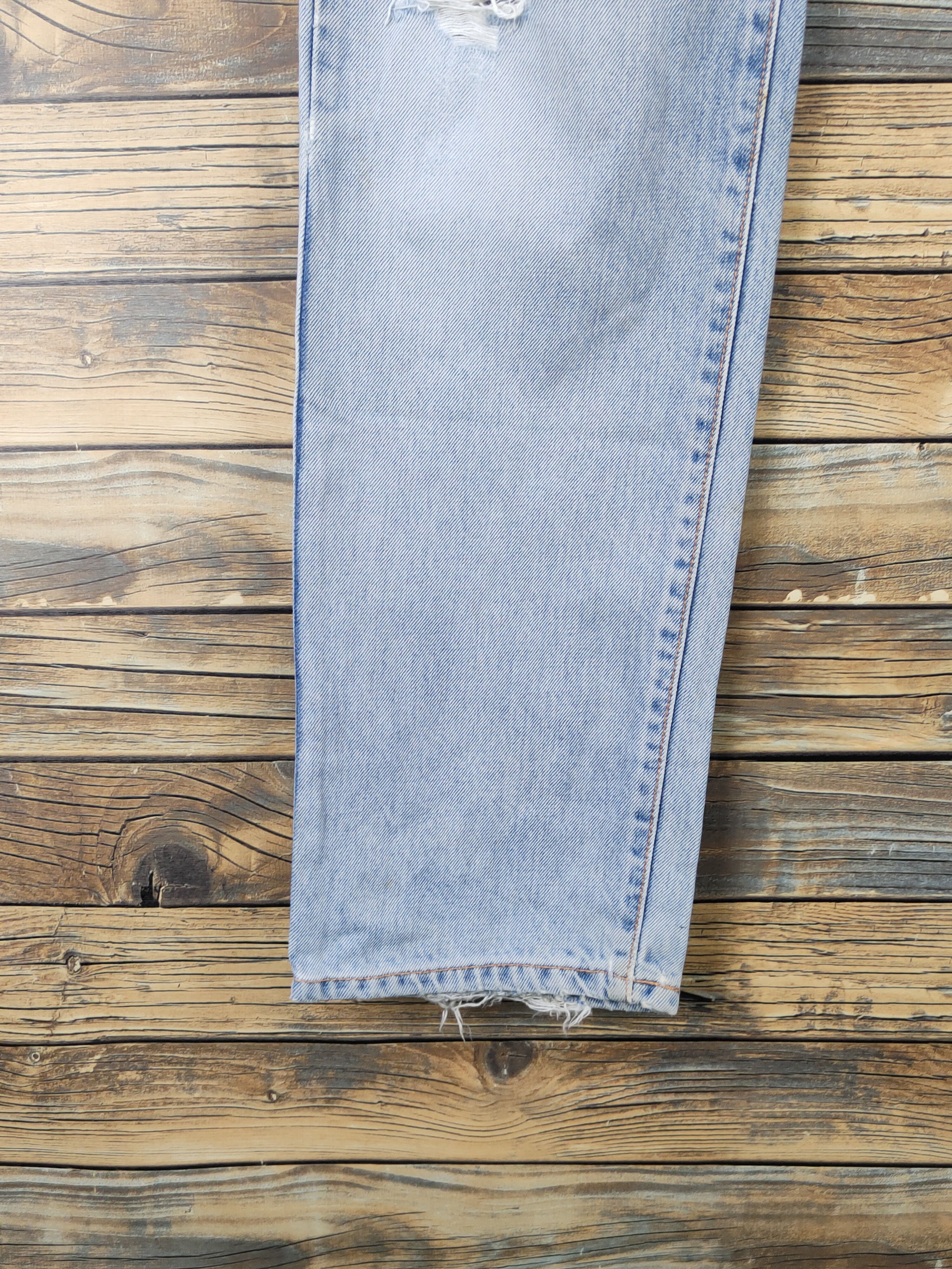 Edwin Edwin Light Blue Distressed Ripped denim Jeans #W1485 Size US 33 - 5 Thumbnail