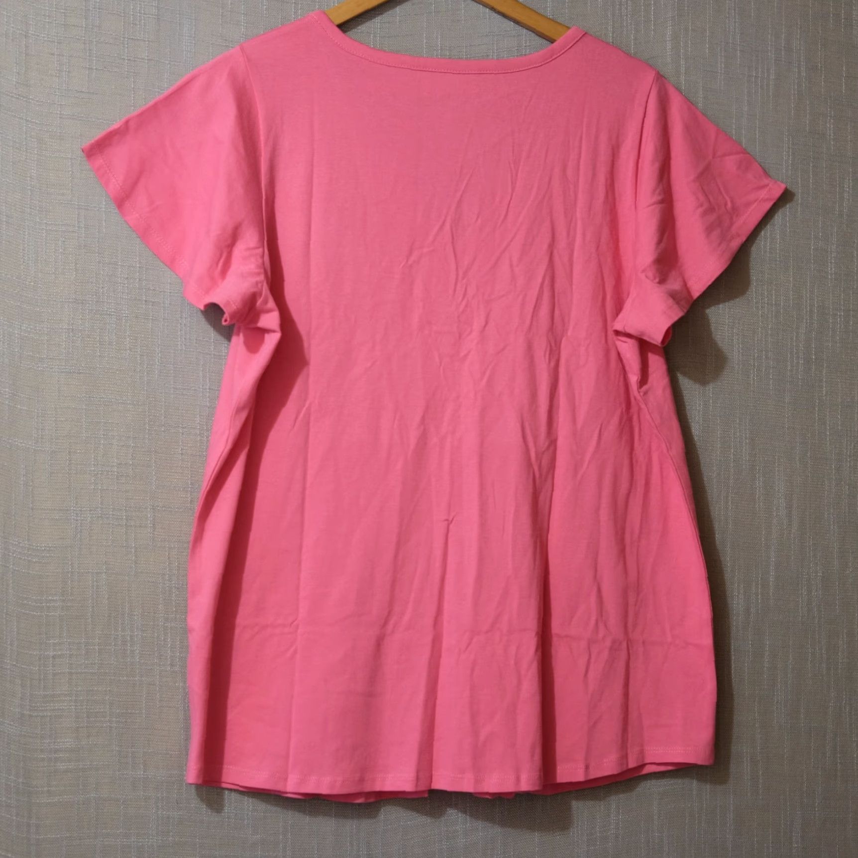Vintage Roaman's Nwo! V-Neck Button Accent 100% Cotton Pink Womens M 14/16 Shirt Casual Womens Size M / US 6-8 / IT 42-44 - 7 Thumbnail