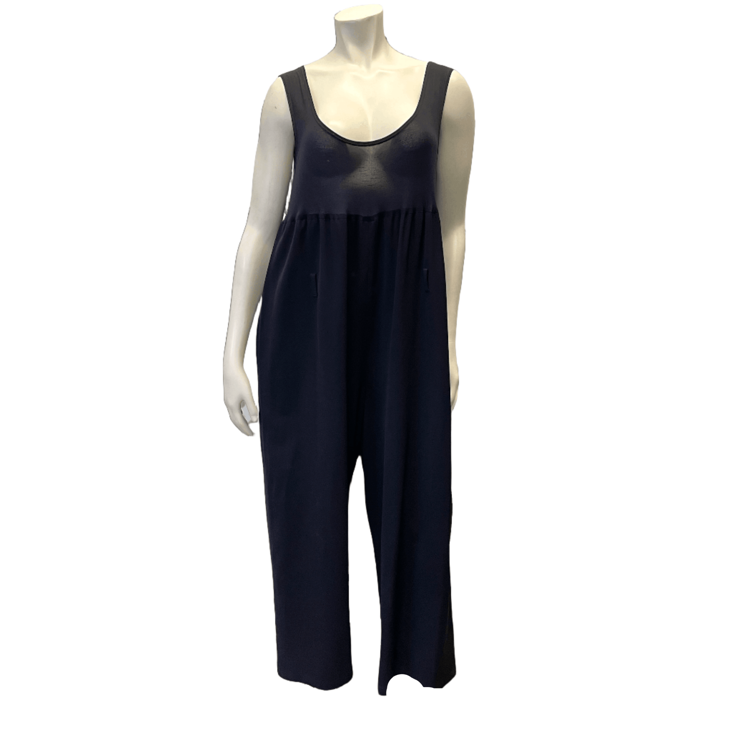 Yohji Yamamoto Yohji Yamamoto Navy Blue Vintage Designer Jumpsuit Size M Size 30" / US 8 / IT 44 - 1 Thumbnail