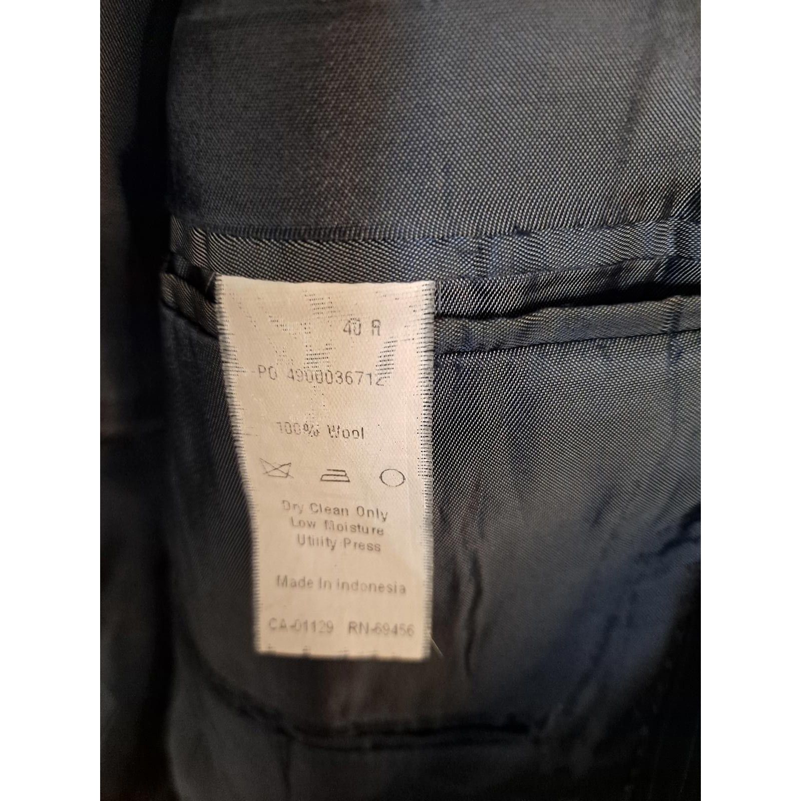 Calvin Klein Calvin Klein Slim Fit Gray Pinstripe 2 Button Blazer Size 40 Size 40R - 4 Thumbnail