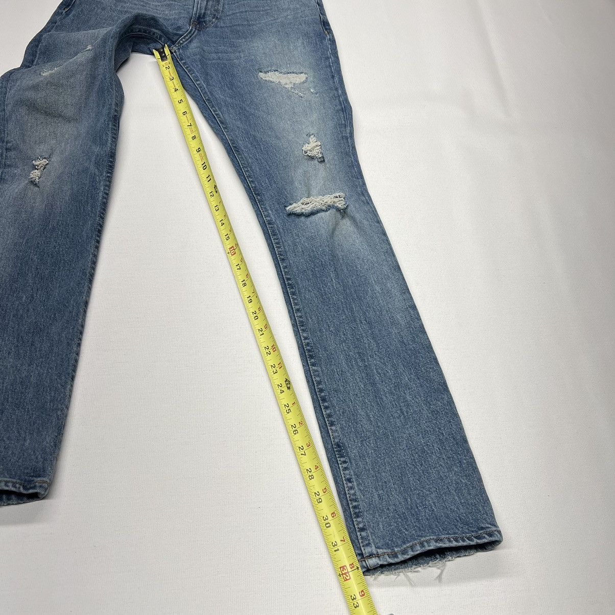 Calvin Klein Calvin Klein Jeans Blue Slim Fit Distressed Regular Denim Size US 30 / EU 46 - 22 Thumbnail