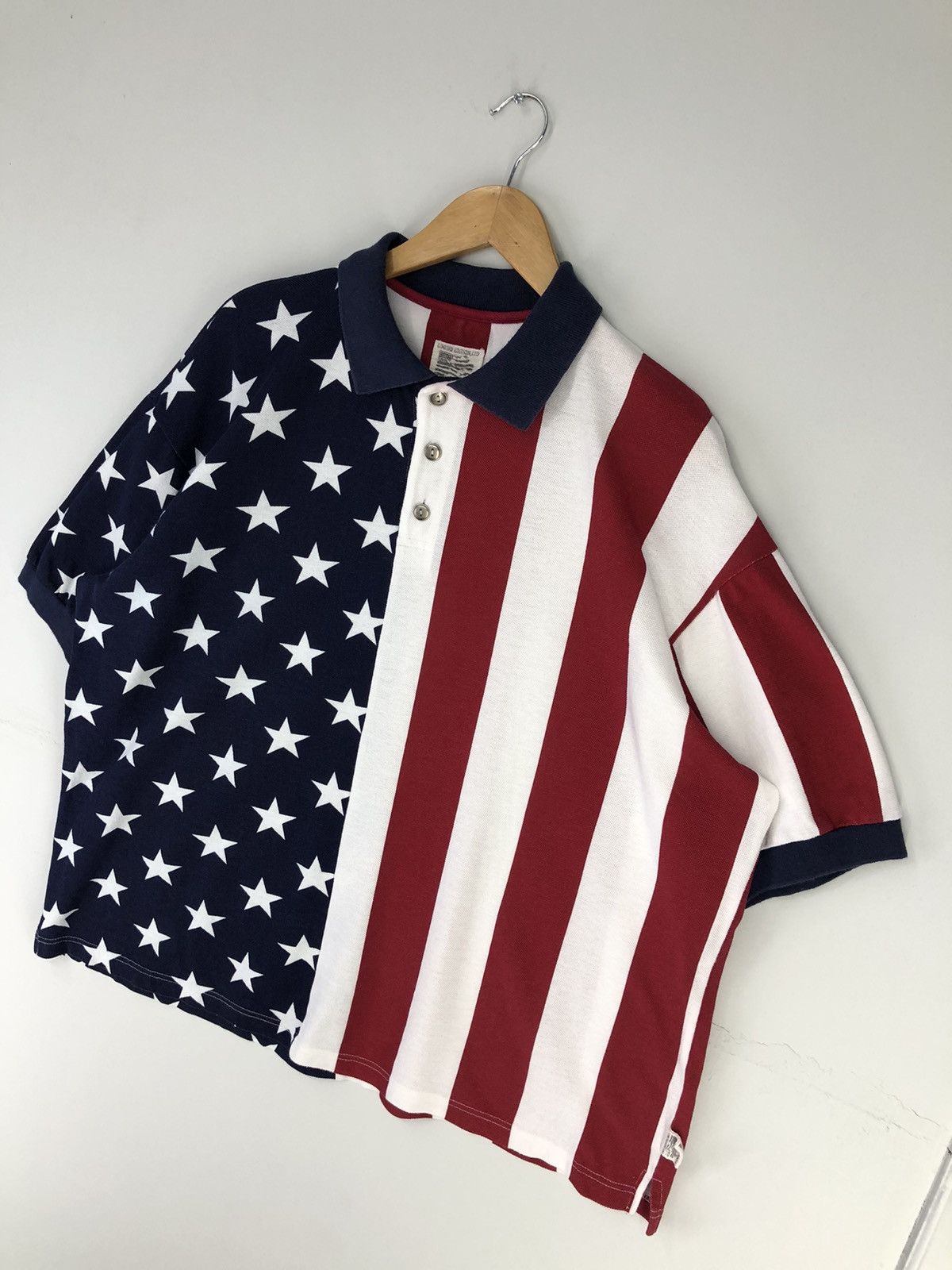 Vintage Vintage America Flag Polo Shirt Size US XXL / EU 58 / 5 - 4 Thumbnail