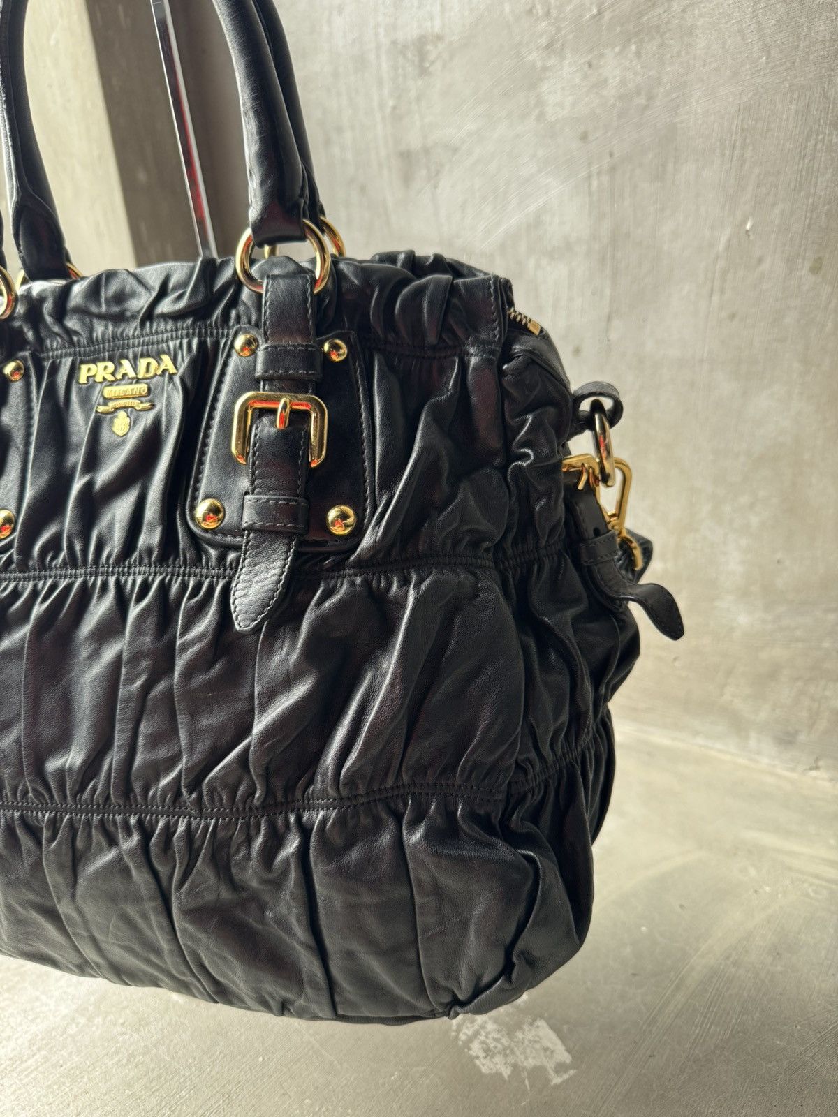 Prada Prada Black Nappa Gaufre Satchel Size ONE SIZE - 4 Thumbnail