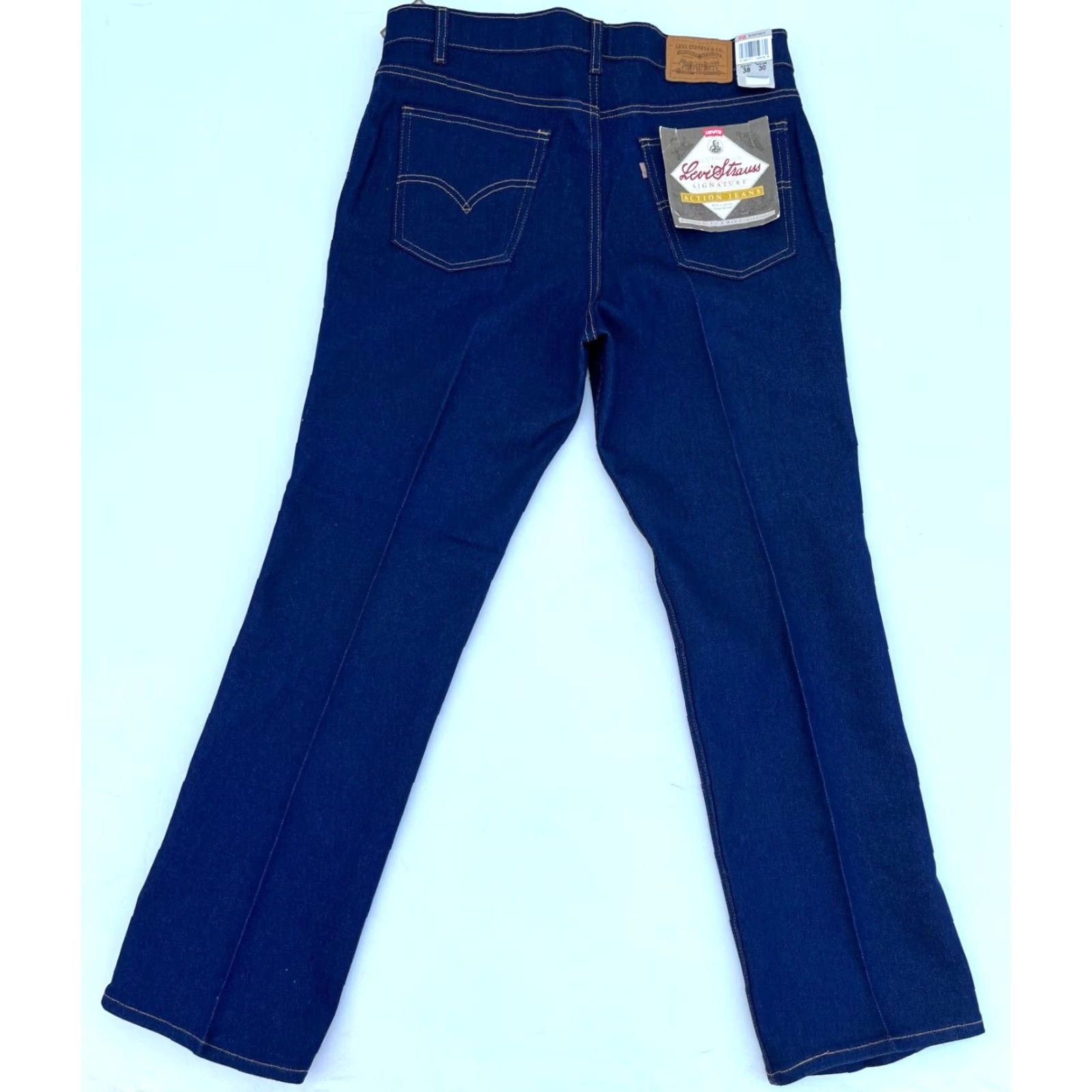 Levi's VINTAGE Levi's Signature Action Jeans J.Curve Design Made in USA 38x30 Mens Jeans Blue 5-Pocket USA 90s Style Straight Size US 38 / EU 54 - 2 Thumbnail