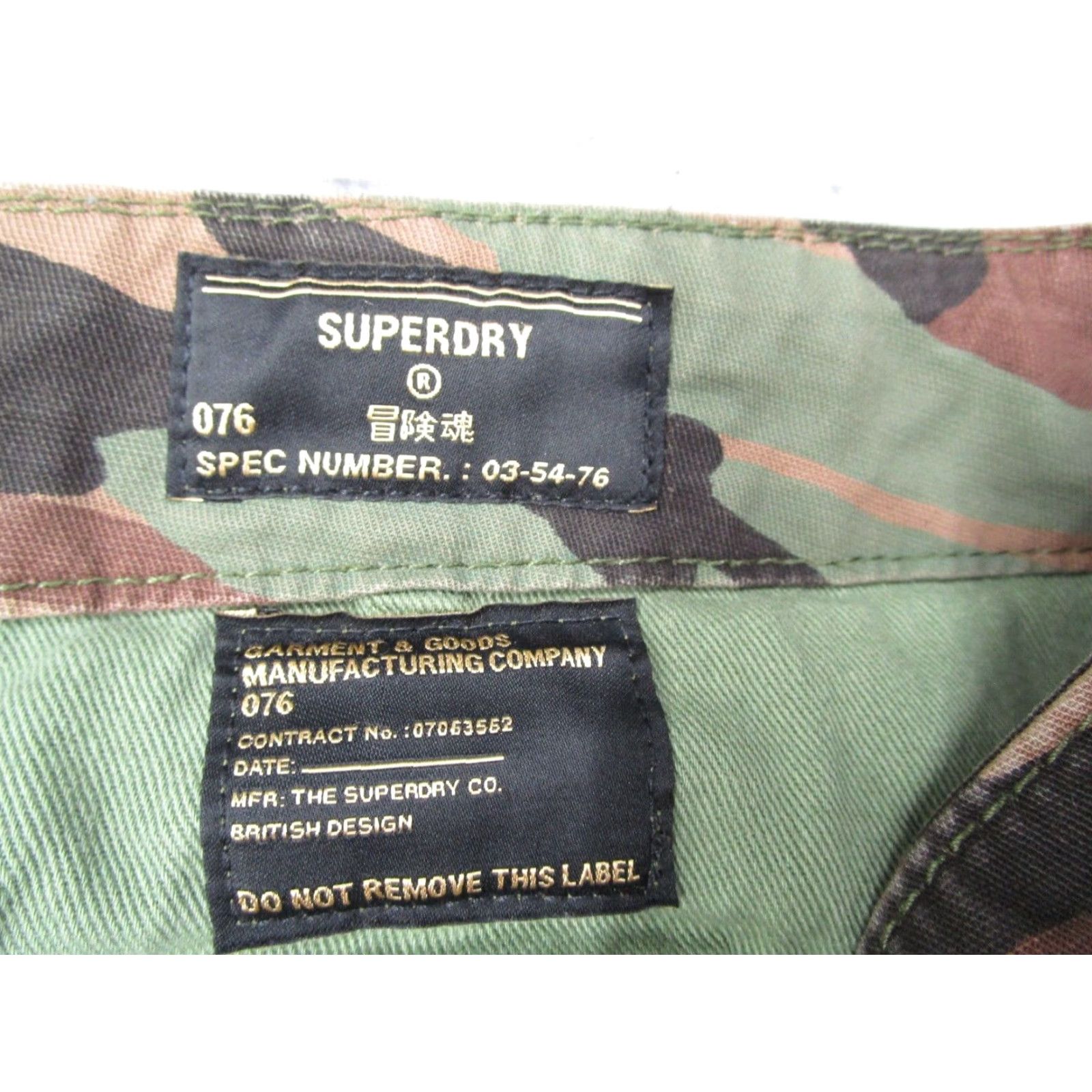 Superdry Superdry Mens 38 Green Camo Cargo Shorts 10" Military Streetwear Skate Size US 38 / EU 54 - 2 Thumbnail